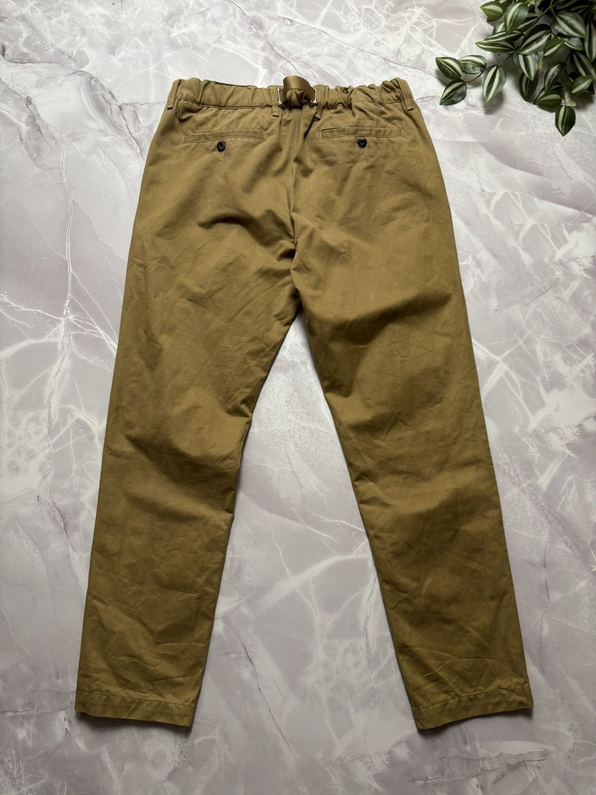 Other White Sand Belted Chino Pants Quiet Luxury Brown Mens 50 Size US 34 / EU 50 - 7 Thumbnail