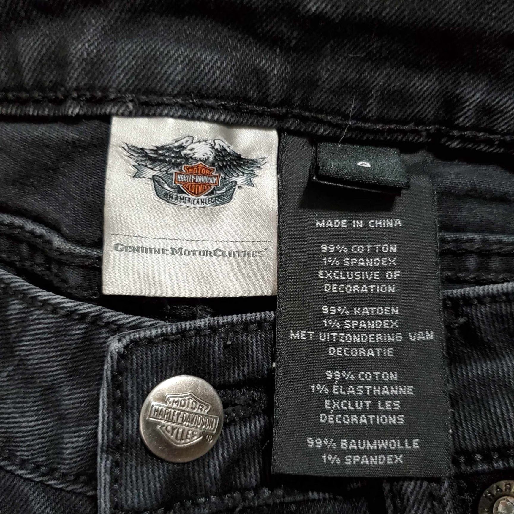 Harley Davidson VINTAGE Harley-Davidson Womens Jeans Black 0 Stretch 26x29 Womens Harley-Davidson Jeans Black 0 Stretch 26x29 Size 26" / US 2 / IT 38 - 3 Thumbnail