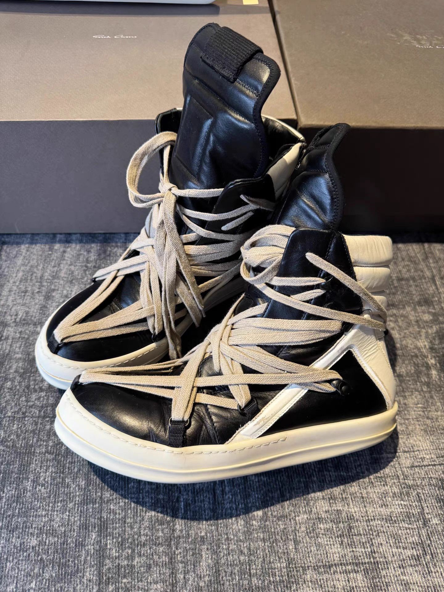 Rick Owens Rick Owens Crazy Lace Triangle Sneakers Size US 8 / EU 41 - 1 Thumbnail
