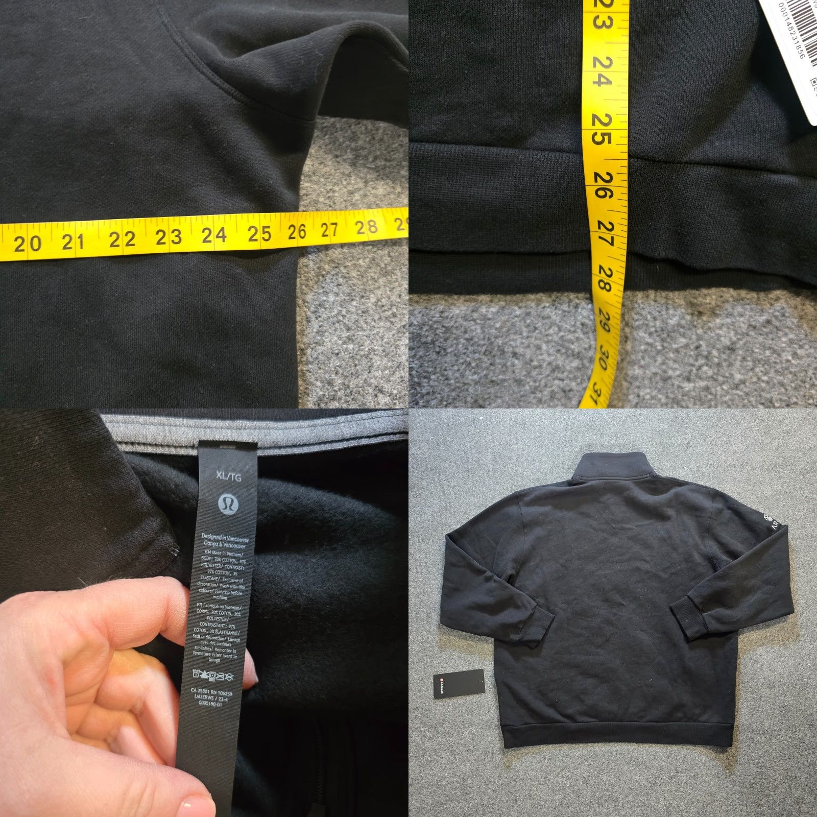 Lululemon Lululemon Sweater Mens XL Black Steady State Half Zip Embroidery Fleece Pullover 1/2 Zip Regular Size US XL / EU 56 / 4 - 8 Thumbnail
