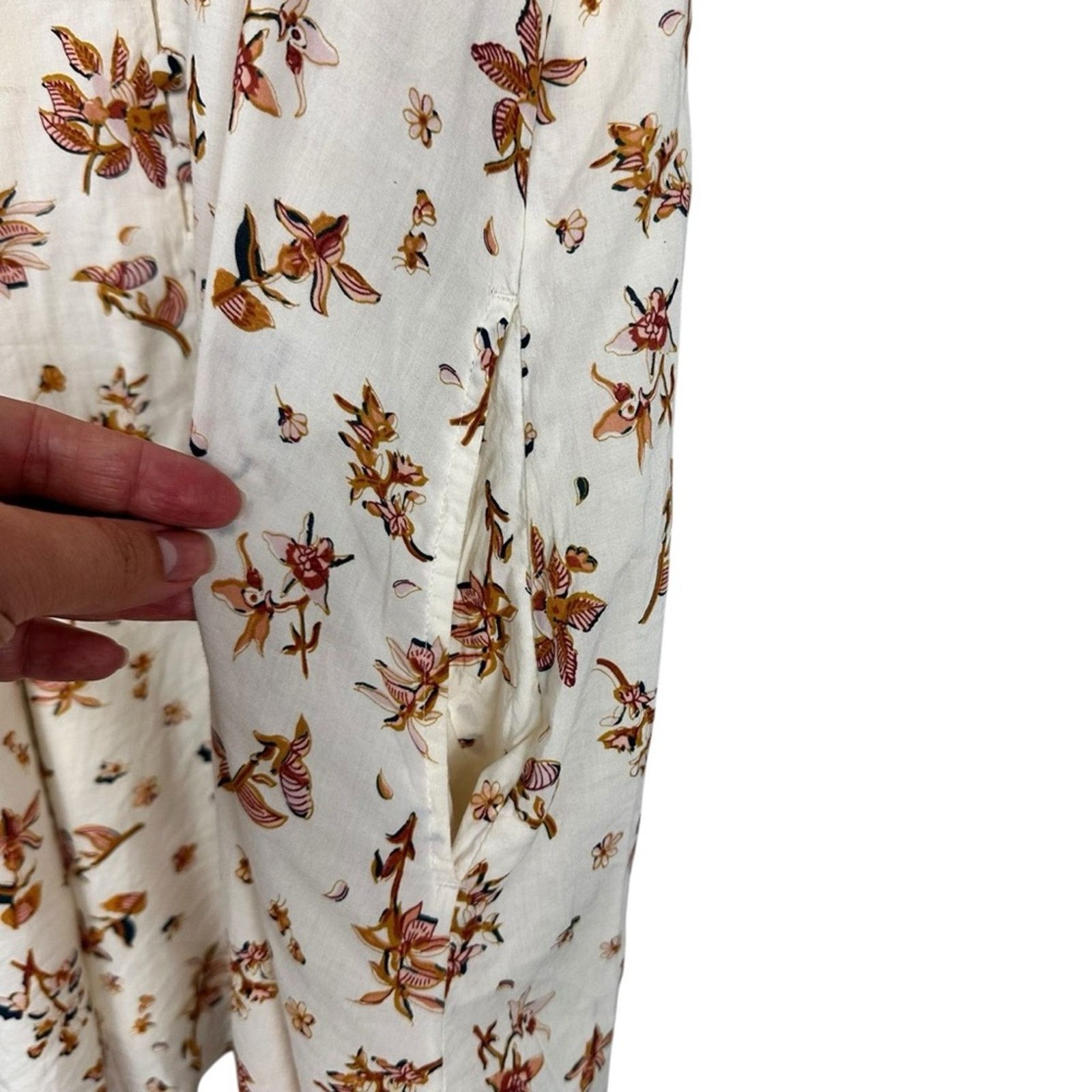 Madewell Madewell Ruffle Button Front Trapeze Dress Floral Reef Small Size S / US 4 / IT 40 - 9 Thumbnail