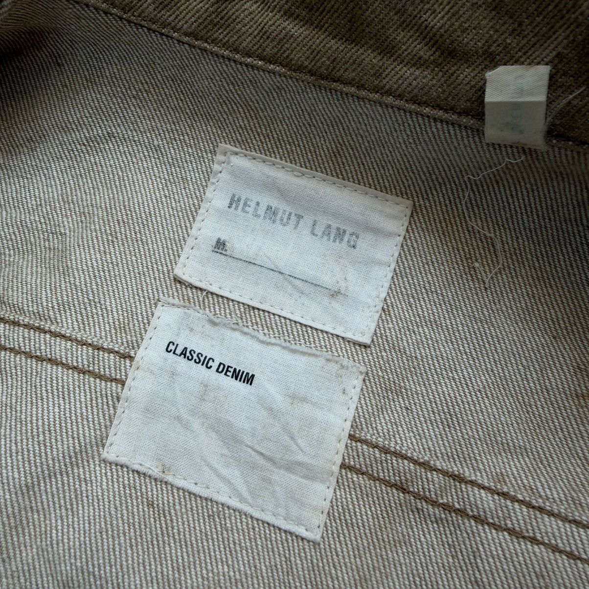 Helmut Lang Early 2000s Helmut Lang Stained Classic Denim Trucker Jacket Size XS / US 0-2 / IT 36-38 - 10 Thumbnail