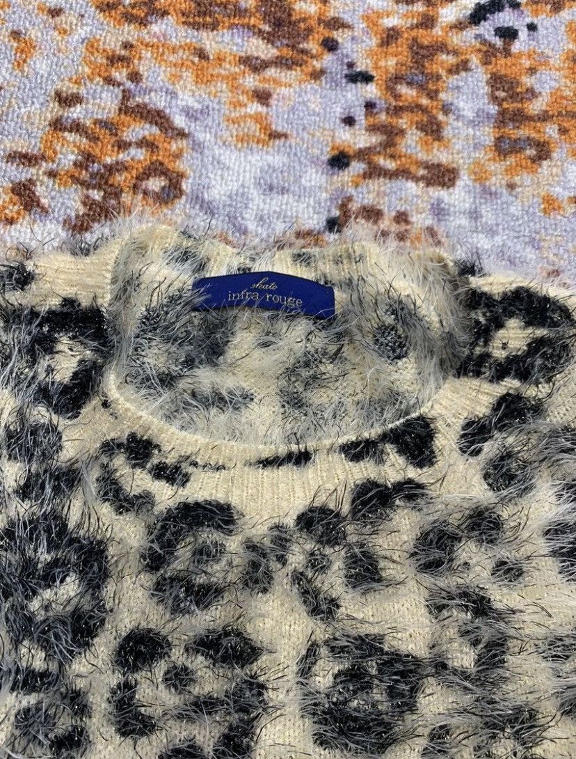 Beauty Beast crazy fuzzy leopard knit sweater japanese style Size US L / EU 52-54 / 3 - 3 Thumbnail