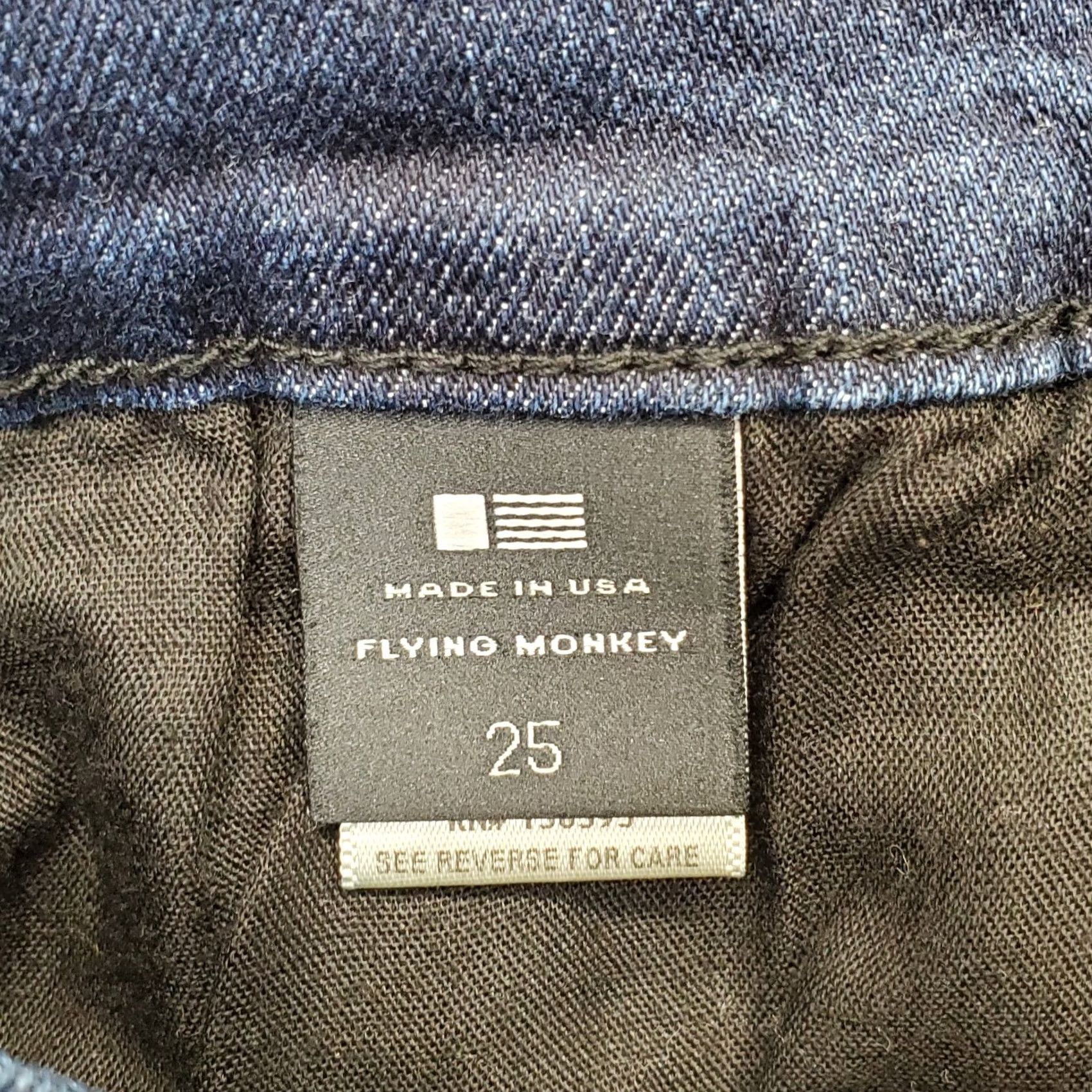 Vintage Flying Monkey Jeans Womens 25 Blue Denim Faded Streetwear Grunge Raw Hem USA Jeans Women 25 Blue Denim Boyun Size 42" / US 20 - 7 Thumbnail