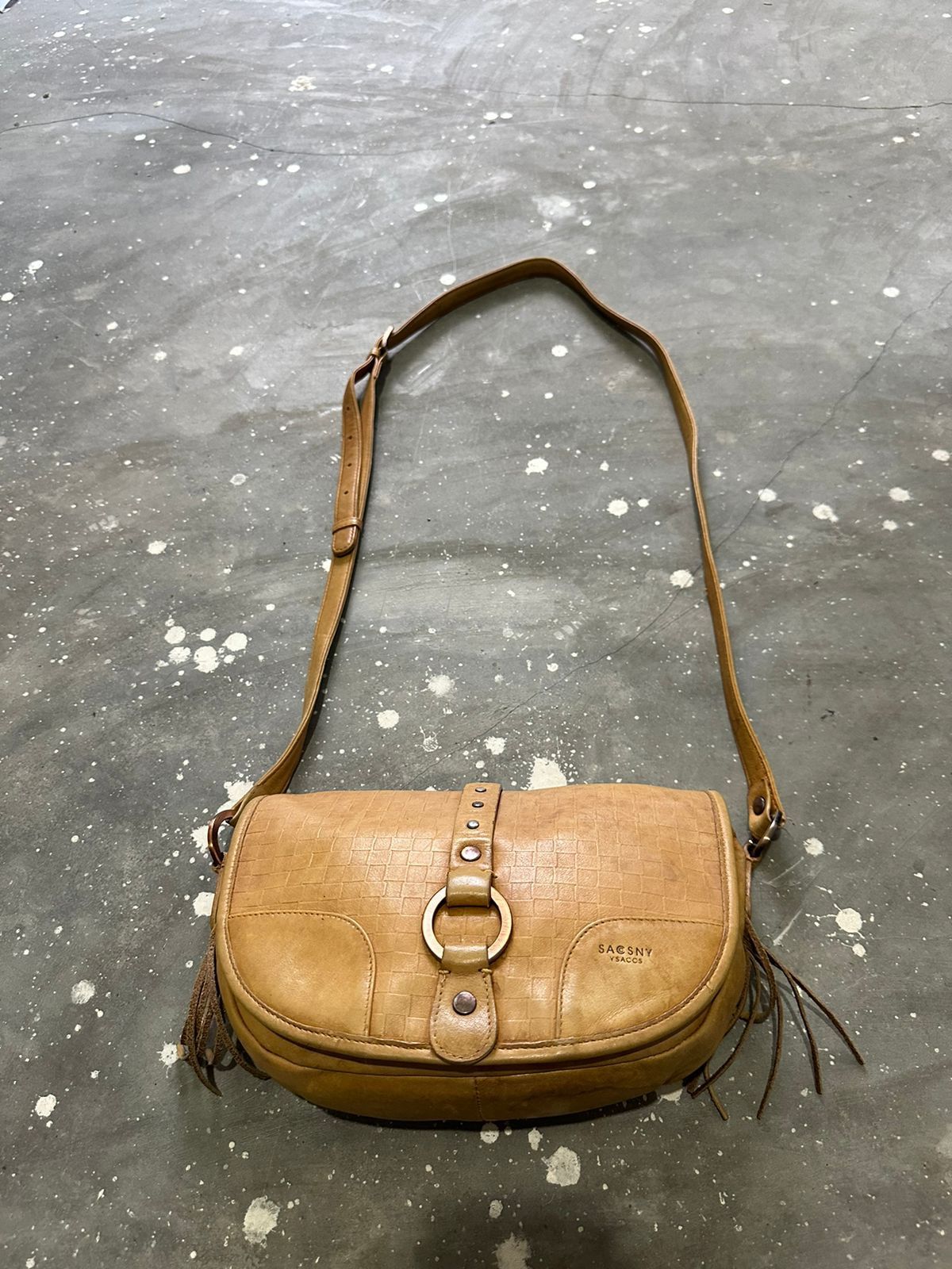 Yohji Yamamoto 🔥Vintage Ysaccs Yohji Yamamoto Leather Crossbody/ Sling bag Size ONE SIZE - 1 Thumbnail