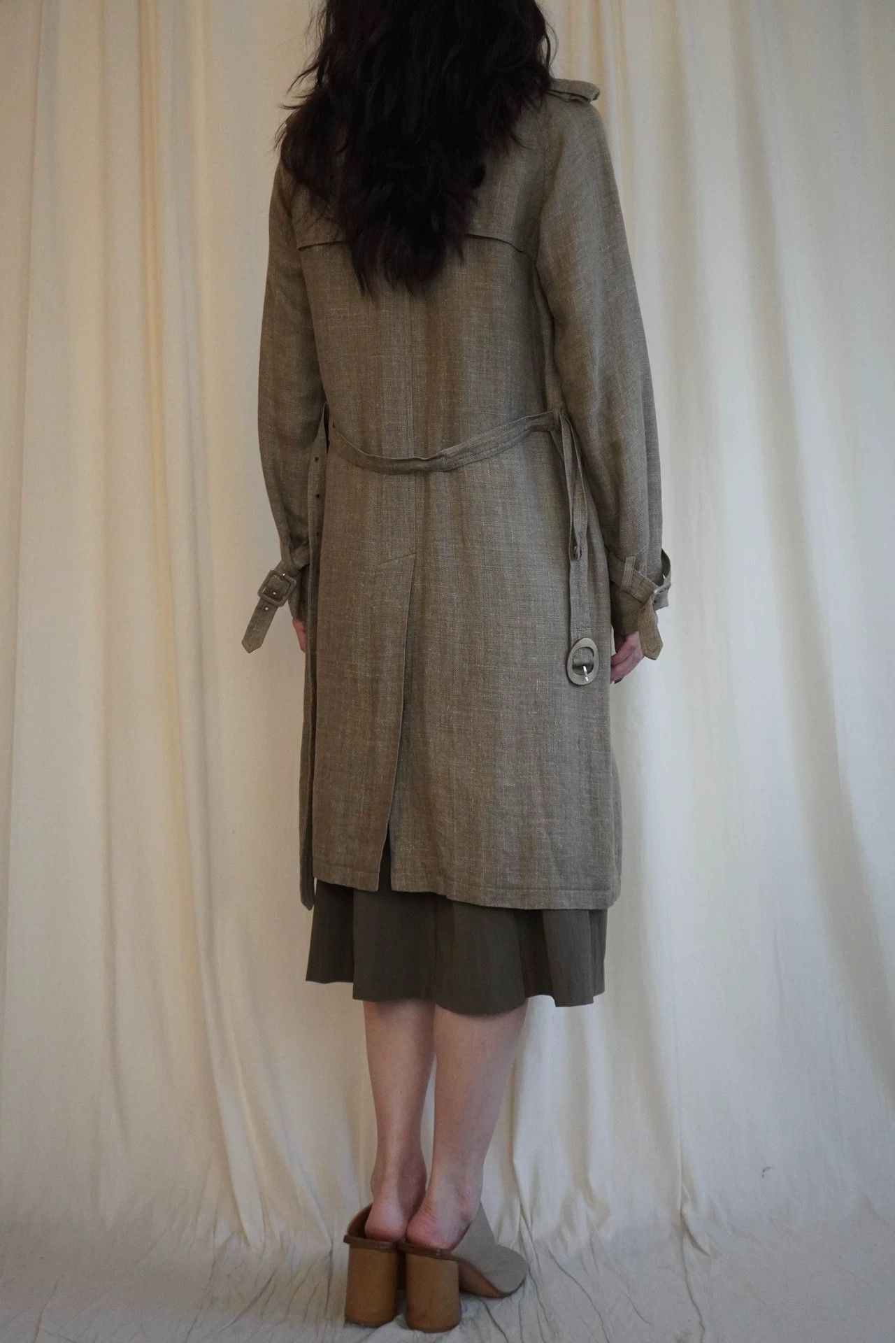 A.P.C. A.P.C. 1990s Silk Linen Trench Coat M Size M / US 6-8 / IT 42-44 - 9 Thumbnail