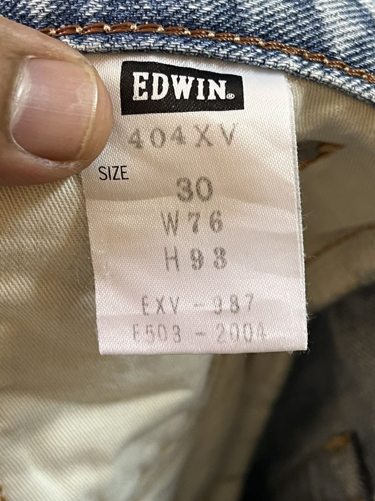 Edwin Vintage Edwin Exclusive Vintage Faded Distressed Denim Size US 33 - 10 Thumbnail