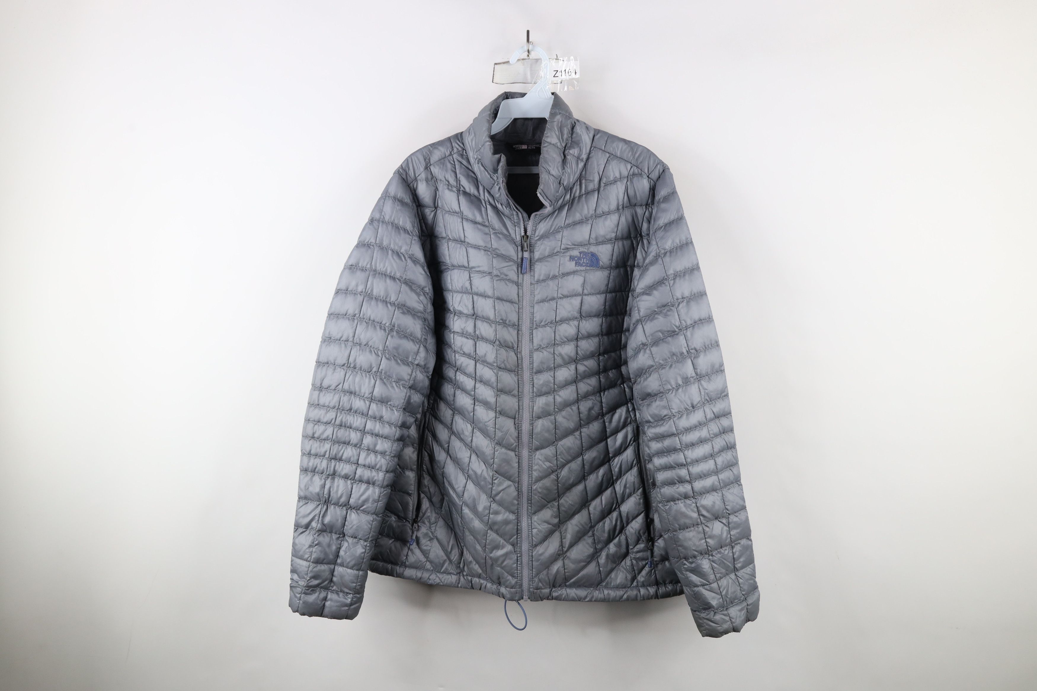 The North Face × Vintage The North Face Thermoball Eco Full Zip Puffer Jacket Gray Size XL / US 12-14 / IT 48-50 - 1 Thumbnail