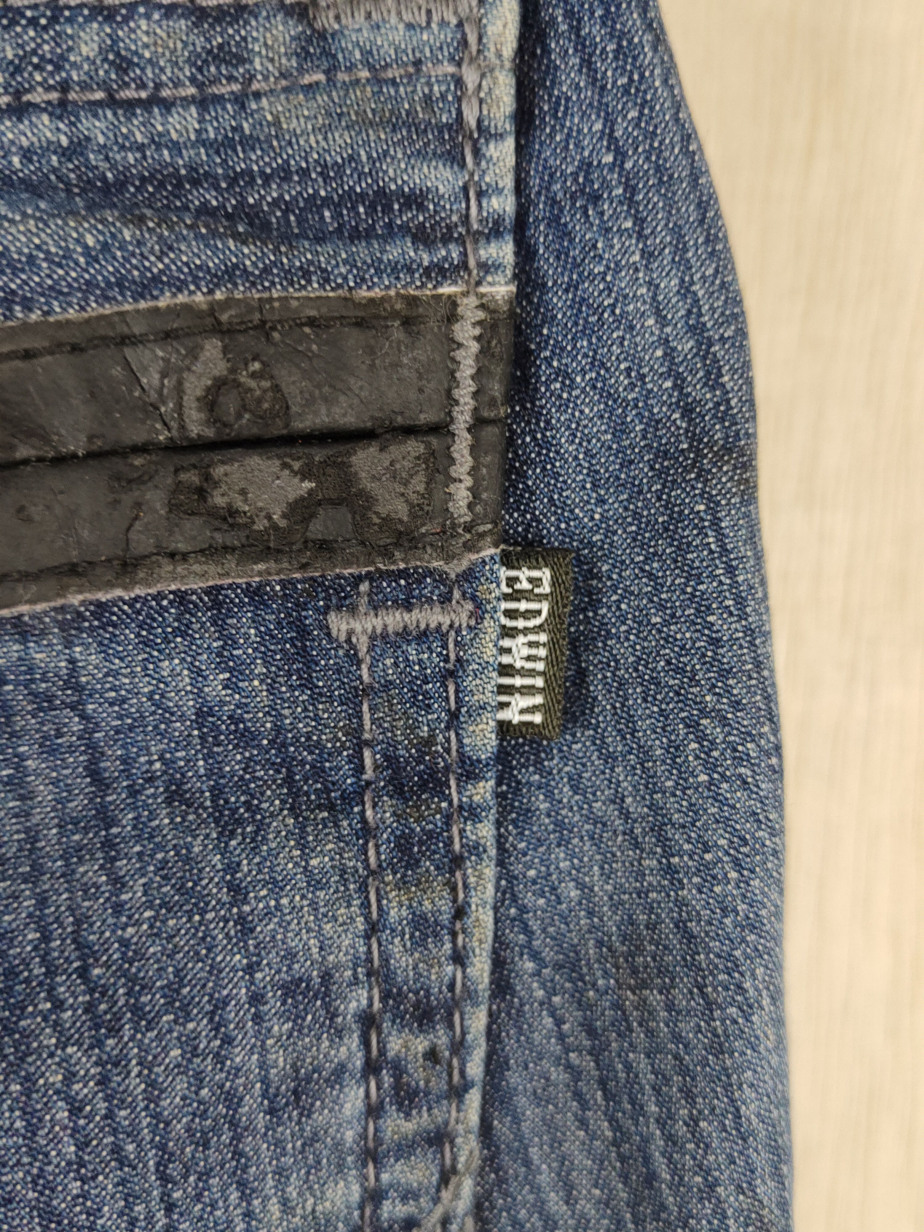 Edwin Edwin Dark Blue Faded Distressed Ripped Jeans #S2475 Size US 31 - 10 Thumbnail