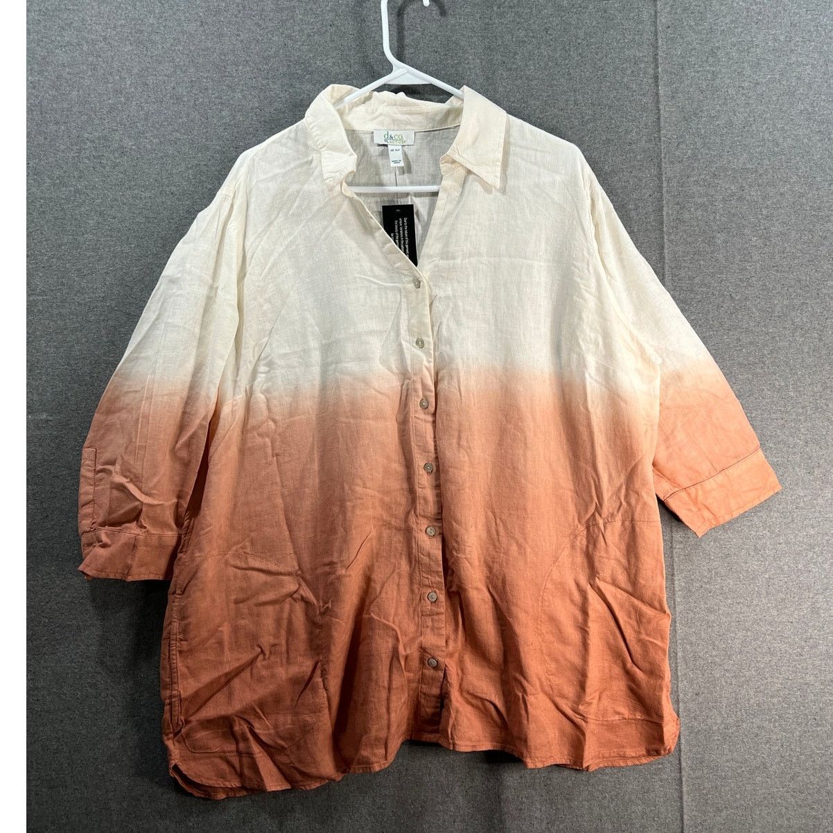 Denim & Co. Denim & Co. Naturals Petite Linen Blend Side Size XL / US 12-14 / IT 48-50 - 1 Thumbnail