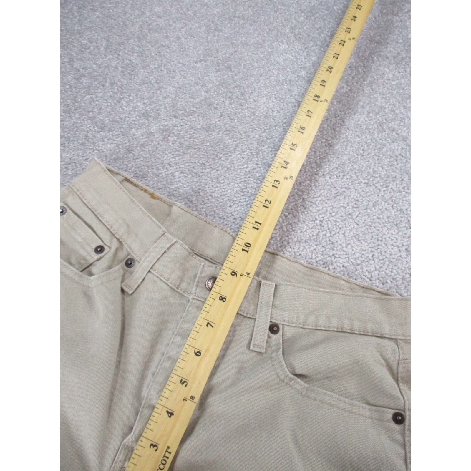 Levi's Levi's 502 Jeans Mens 29 Beige Denim Tapered Fit 29X27 VINTAGE Mens Jeans Beige Denim Levi's 502 Tapered 29x27 Size US 29 - 6 Thumbnail