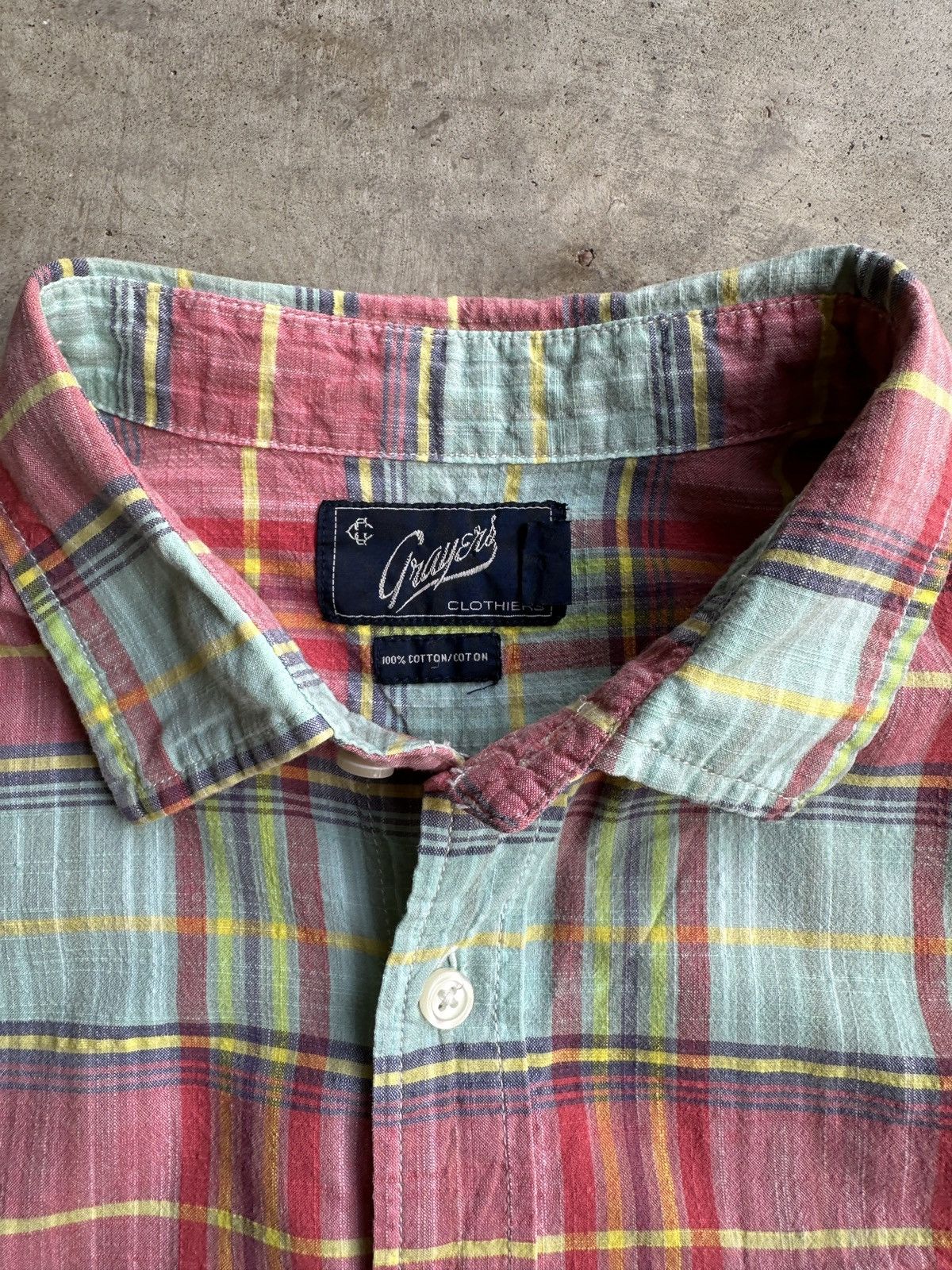 Other Vintage 00s Cropped Boxy Plaid Button Up Shirt Size US S / EU 44-46 / 1 - 2 Thumbnail