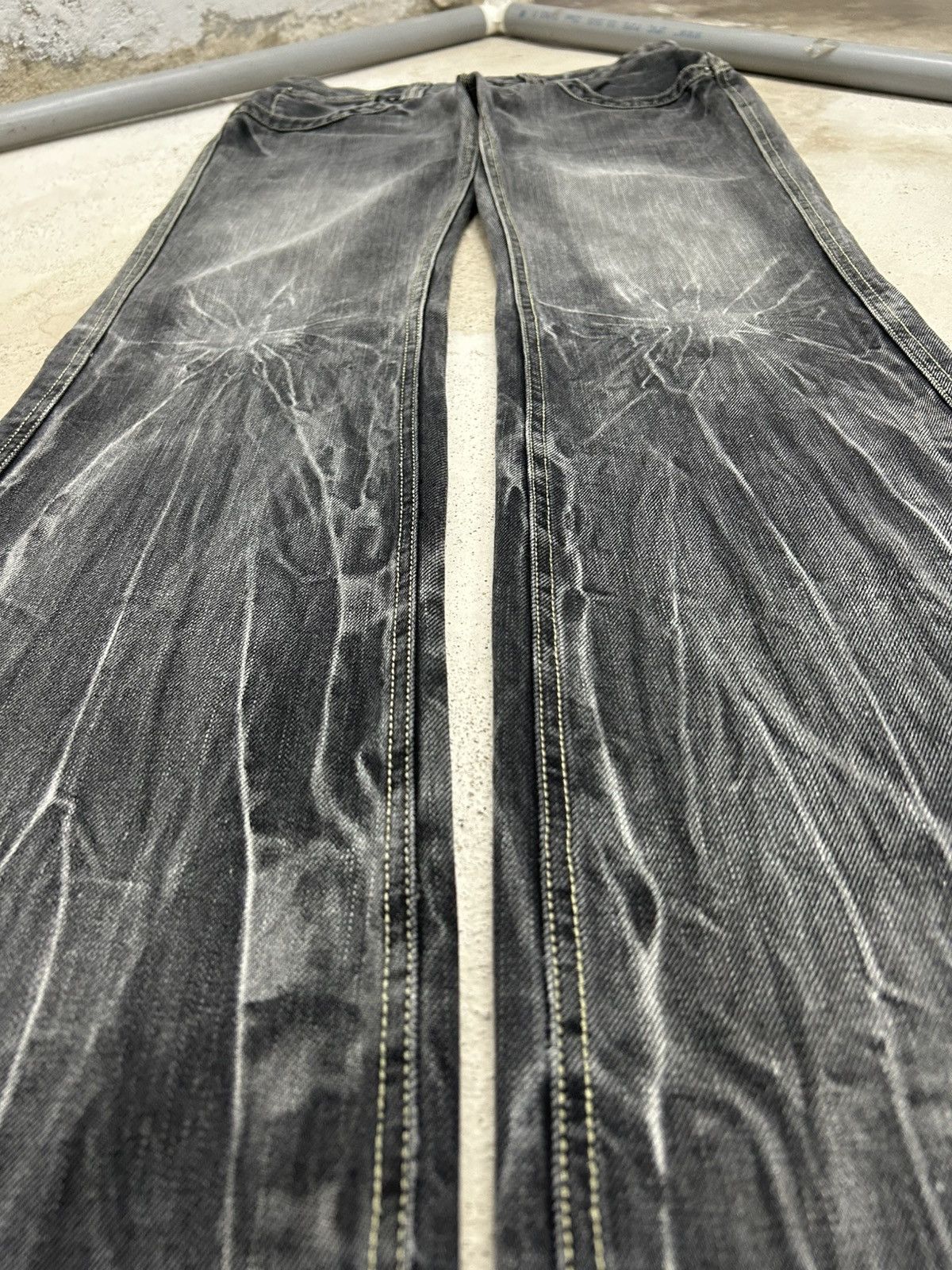 Tornado Mart Y2k Flared Semantic Design Gray Washed Size US 30 / EU 46 - 3 Thumbnail