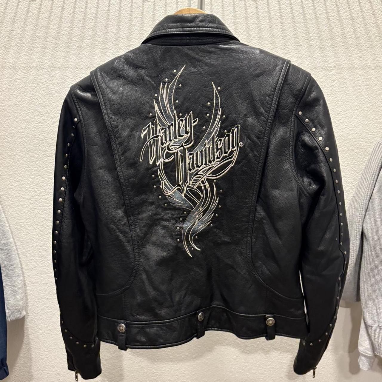 Harley Davidson Vintage Harley Davidson Studded Leather Biker Jacket Size US S / EU 44-46 / 1 - 1 Thumbnail