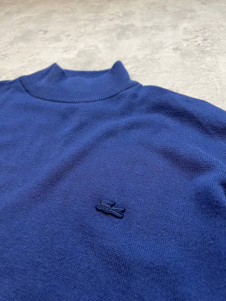 Lacoste Lacoste Blue Light Sweater Under The Neck Leather Logo Size US L / EU 52-54 / 3 - 7 Thumbnail
