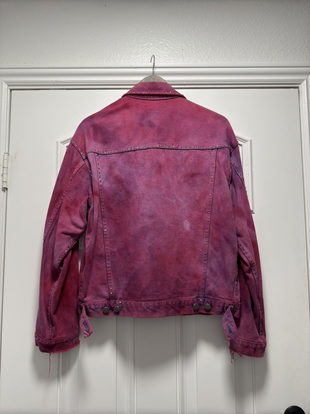 Gap Custom Dyed Swarovski Denim Jacket Size US M / EU 48-50 / 2 - 2 Thumbnail