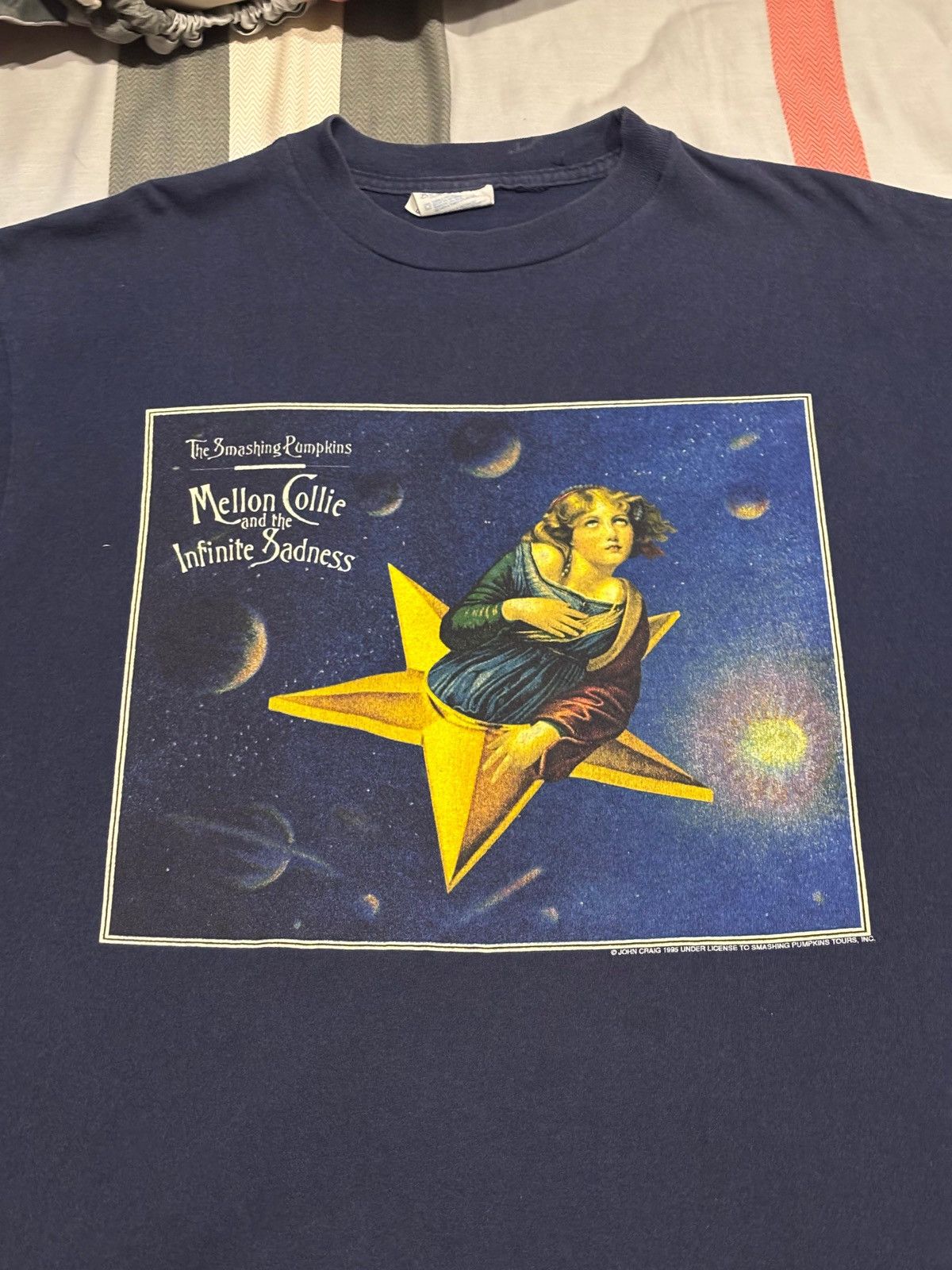 Vintage Vintage 1995 The Smashing Pumpkins Mellon Collie T-Shirt Size US L / EU 52-54 / 3 - 3 Thumbnail