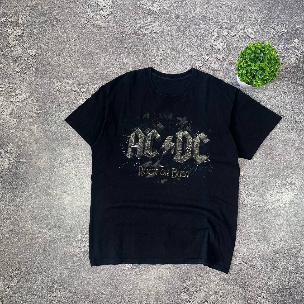 Vintage Vintage 90s AC/DC Men's Rock T-Shirt Rock of Bust Cotton Size US L / EU 52-54 / 3 - 10 Thumbnail