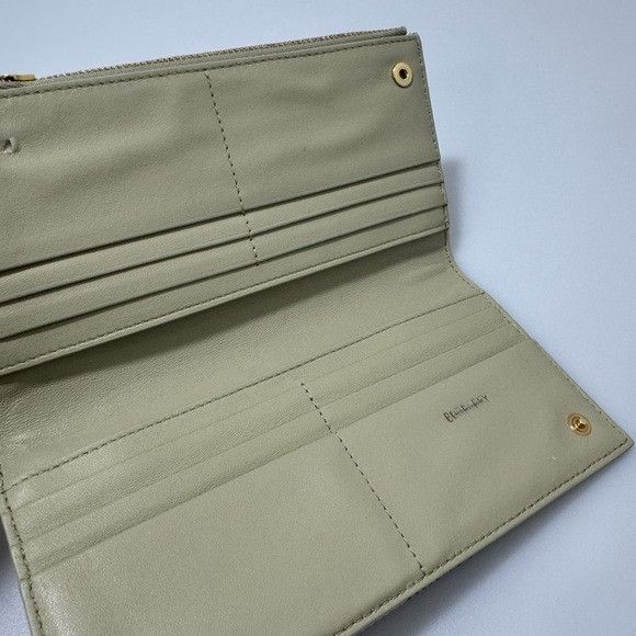 Burberry Burberry Gray Long Zip Bifold Wallet Beige Size ONE SIZE - 3 Thumbnail