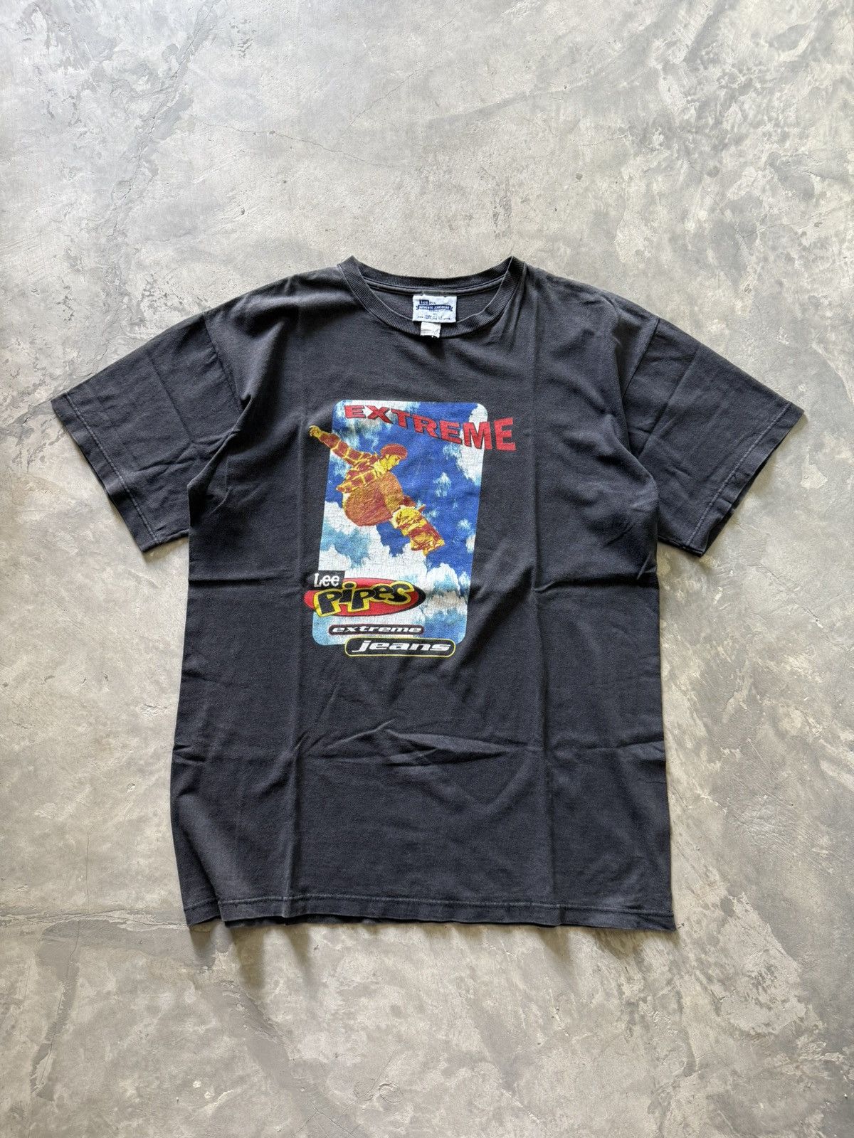 Hook-Ups × Vintage Vintage Lee piper extream jeans t-shirt Size US L / EU 52-54 / 3 - 2 Thumbnail