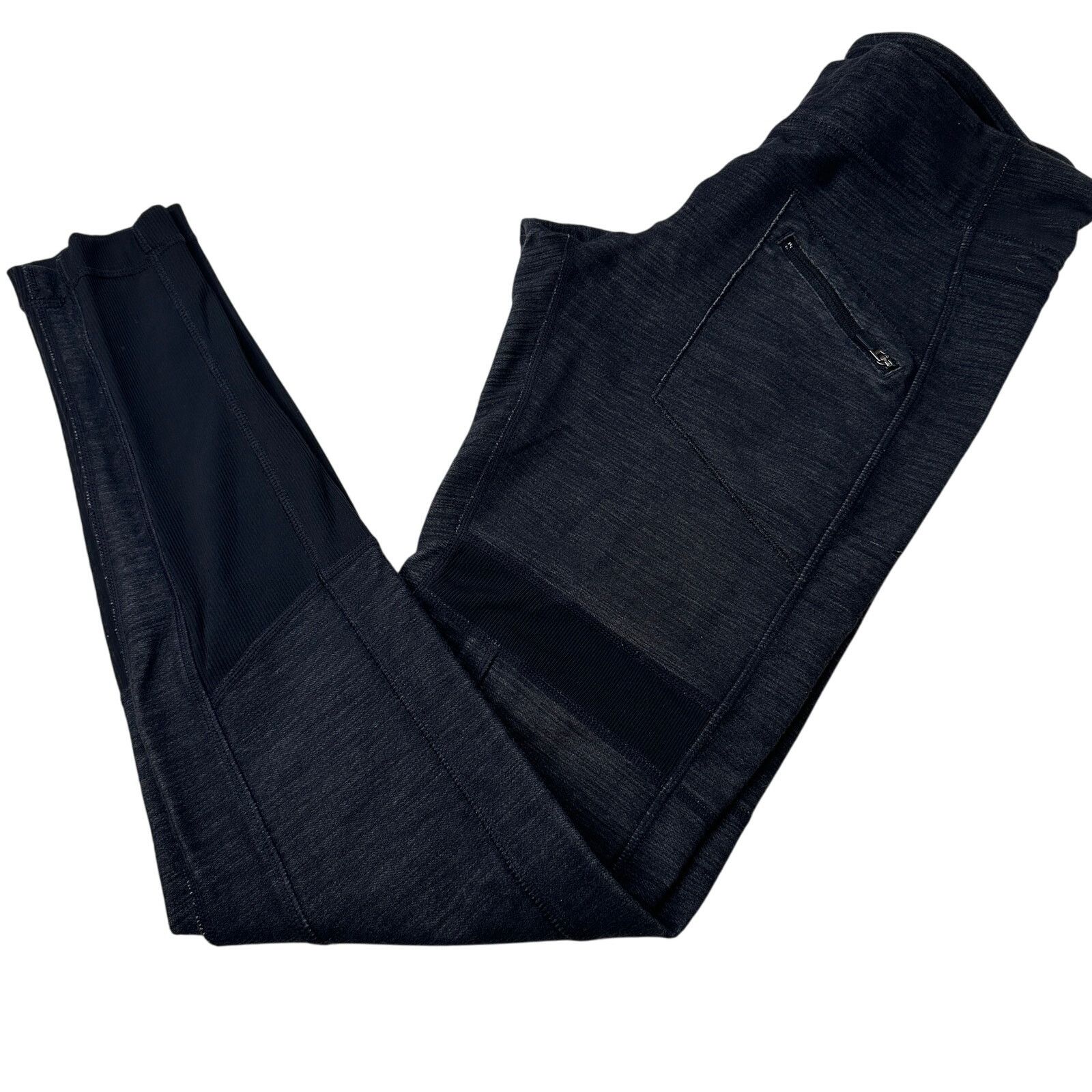 Lululemon Lululemon Gray Patchwork Leggings Zip Pocket Yoga Pants 8 Size 30" / US 8 / IT 44 - 3 Thumbnail