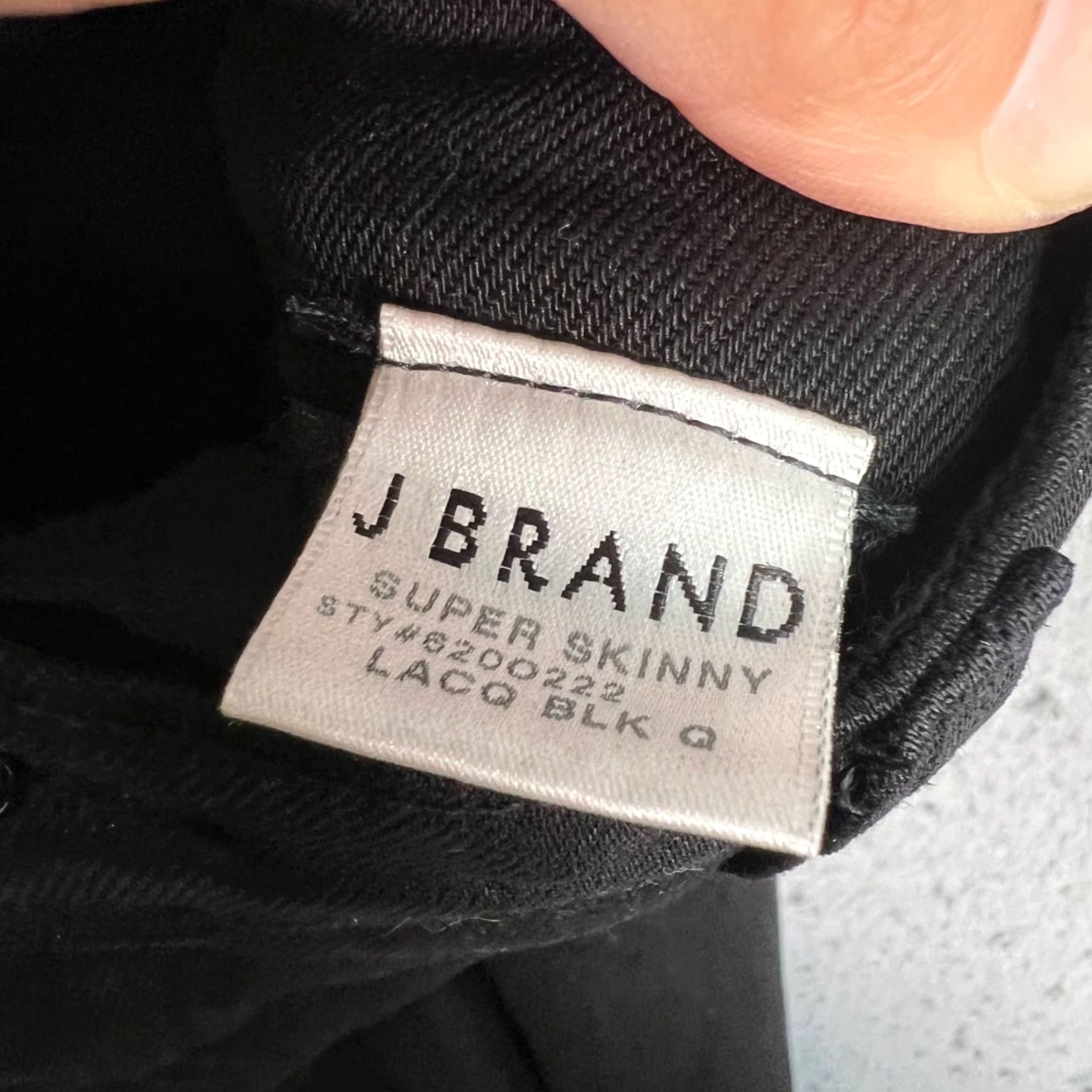 J Brand J Brand Women's Super Skinny Black Jeans Size 26 Cotton Blend Denim Size 26" / US 2 / IT 38 - 3 Thumbnail