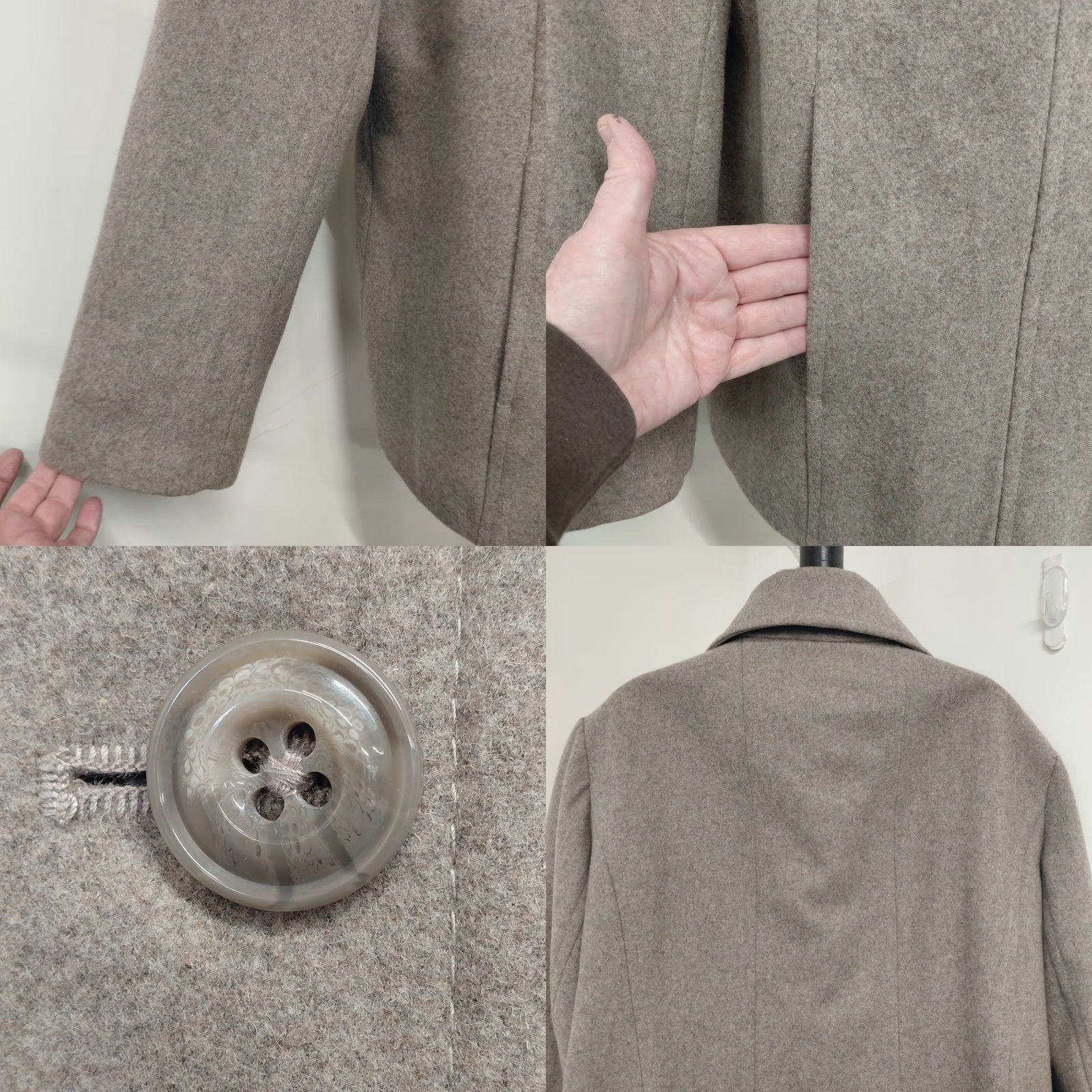 London Fog **London Fog Tower Women's XXL Wool Blend Button Pocket Coat Taupe** User: London Fog Tower Women's XXL Wool Blend Button Pocket Coat Taupe Size XXL / US 16-18 / IT 52-54 - 10 Thumbnail