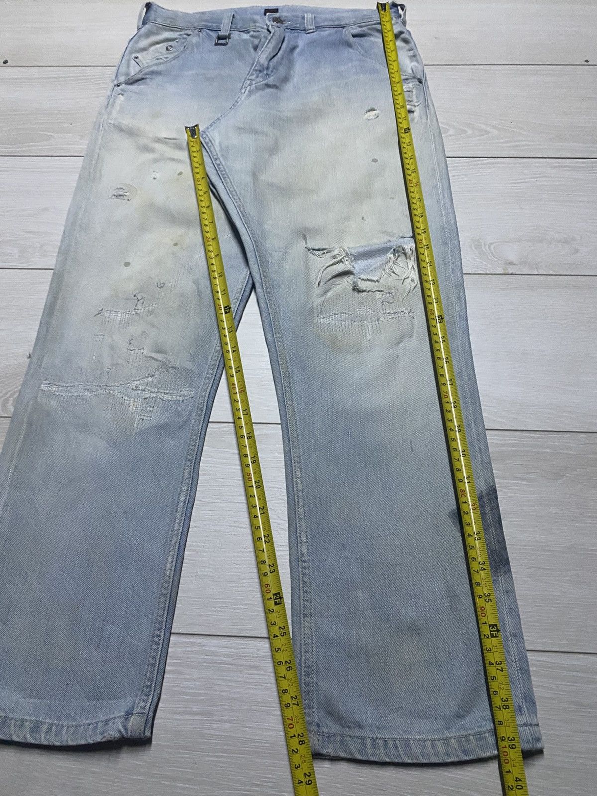 Japanese Brand Vintage Ego Tripping Light Wash Money Money Print Jeans Size US 30 / EU 46 - 18 Thumbnail