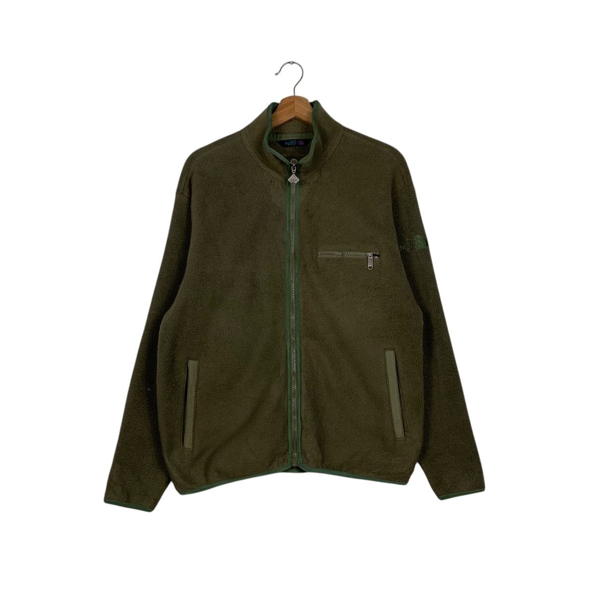 The North Face THE NORTH FACE Embroidery Logo Green Fleece Jacket #1847-C80 Size US M / EU 48-50 / 2 - 1 Thumbnail