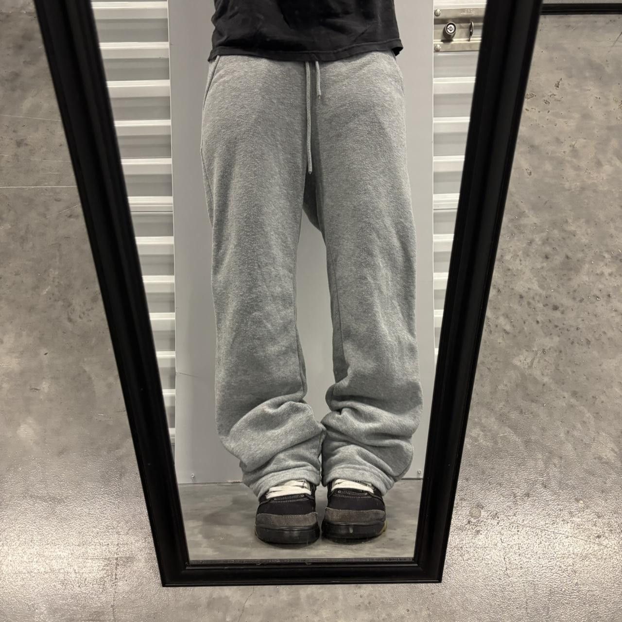 Japanese Brand × Vintage Crazy Vintage Y2K/2000s Light Grey Essential Sweatpants! Size US 30 / EU 46 - 1 Thumbnail