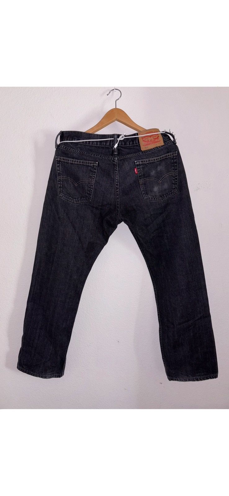 Levi's Mens Levis Black Jeans 34 X 30 Great Condition Raw Denim Size US 34 / EU 50 - 6 Thumbnail