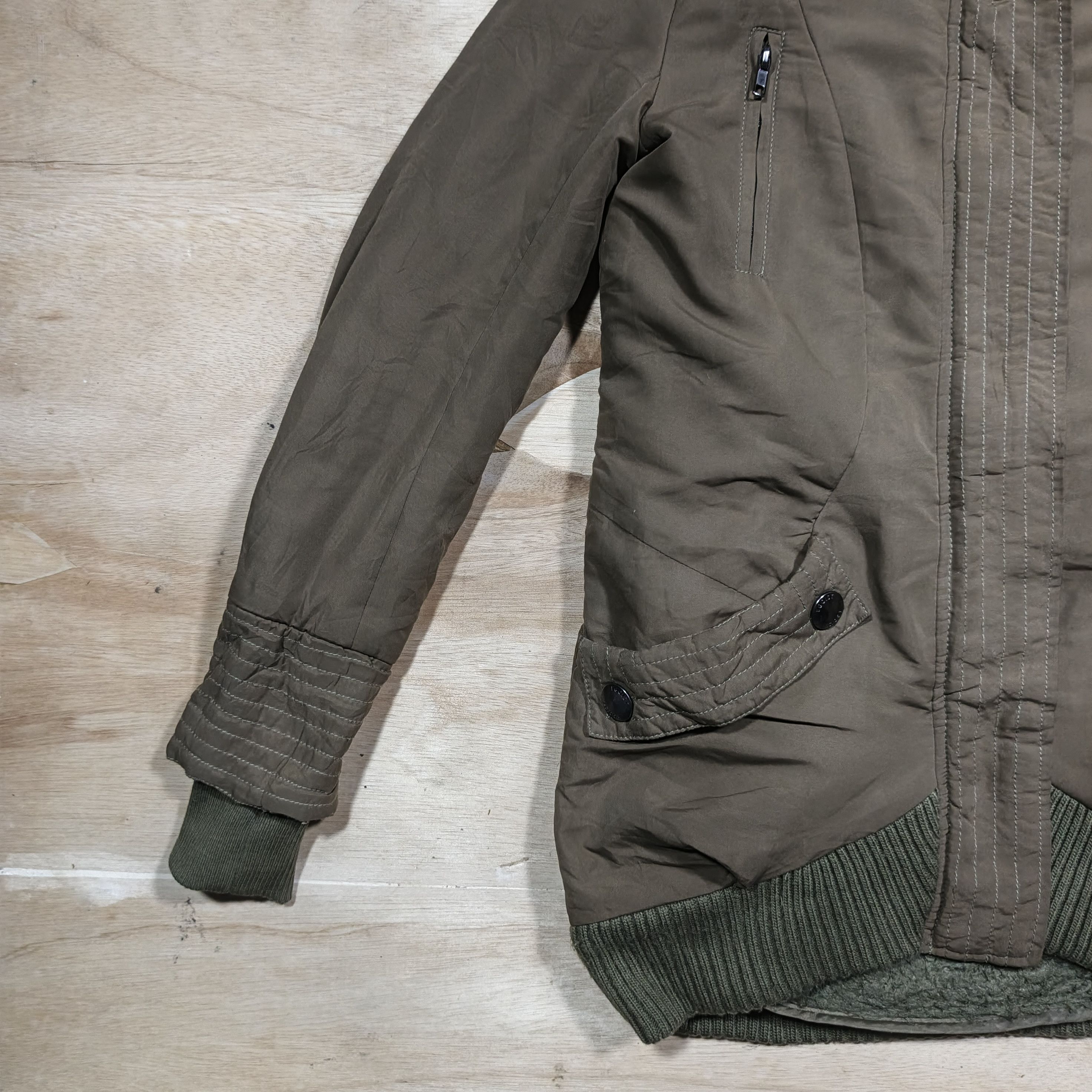 Japanese Brand EGOIST olive Green Fur Trik Hooded Parka Jacket Size M / US 6-8 / IT 42-44 - 7 Thumbnail