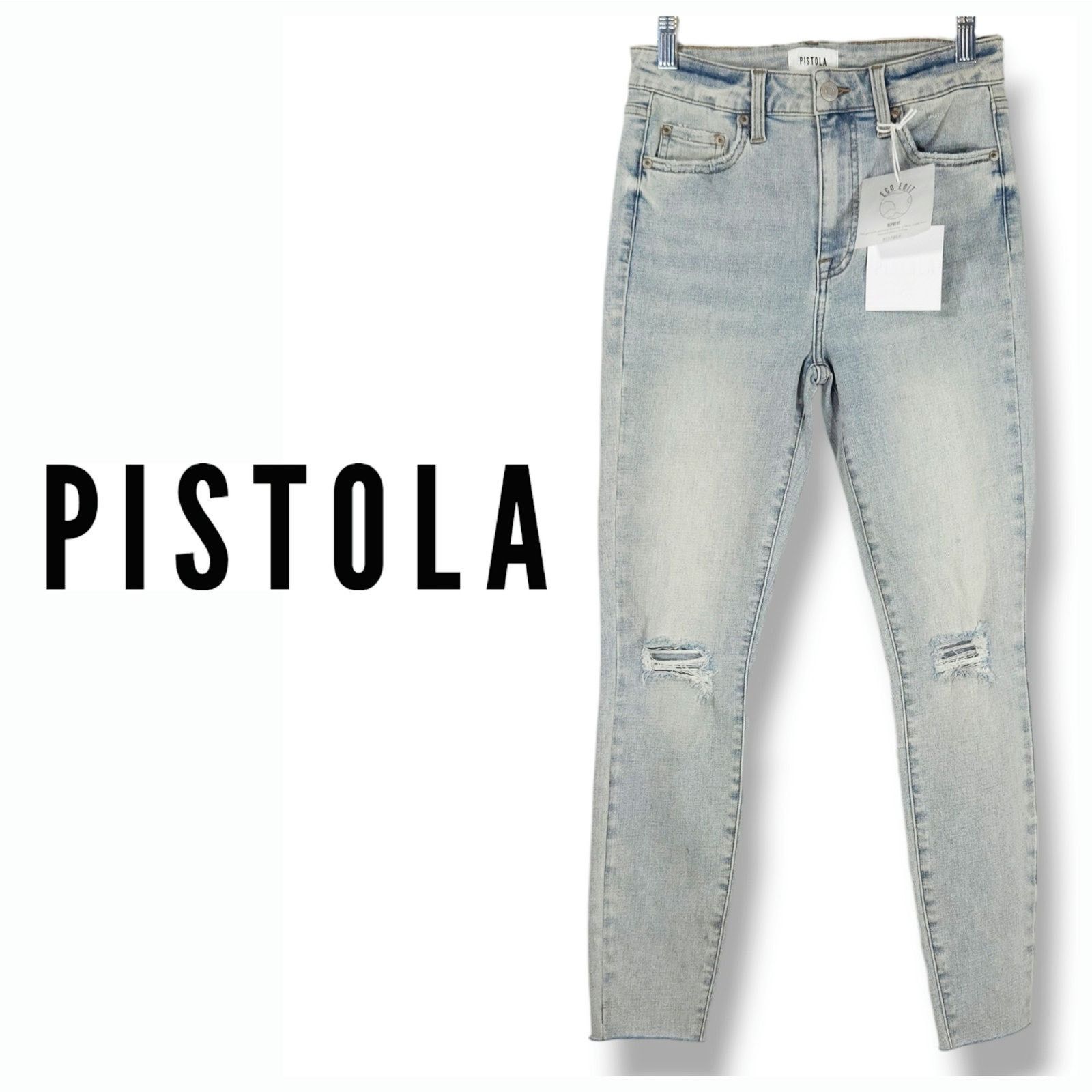 Pistola NWT Pistola Aline Skinny Crop Eco Denim Jeans Sz. 26x25 Size 26" / US 2 / IT 38 - 1 Thumbnail