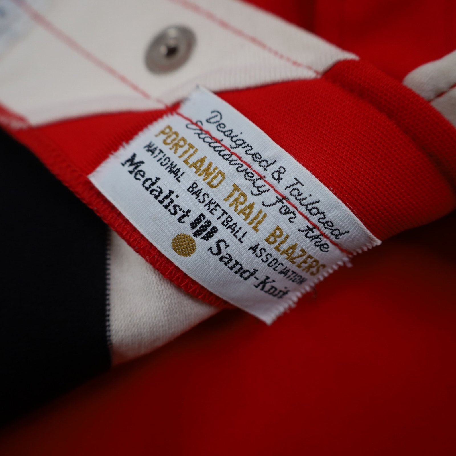 NBA × Vintage VTG Game Worn Medalist Sand Knit Portland Blazers Jersey Size US M / EU 48-50 / 2 - 15 Thumbnail