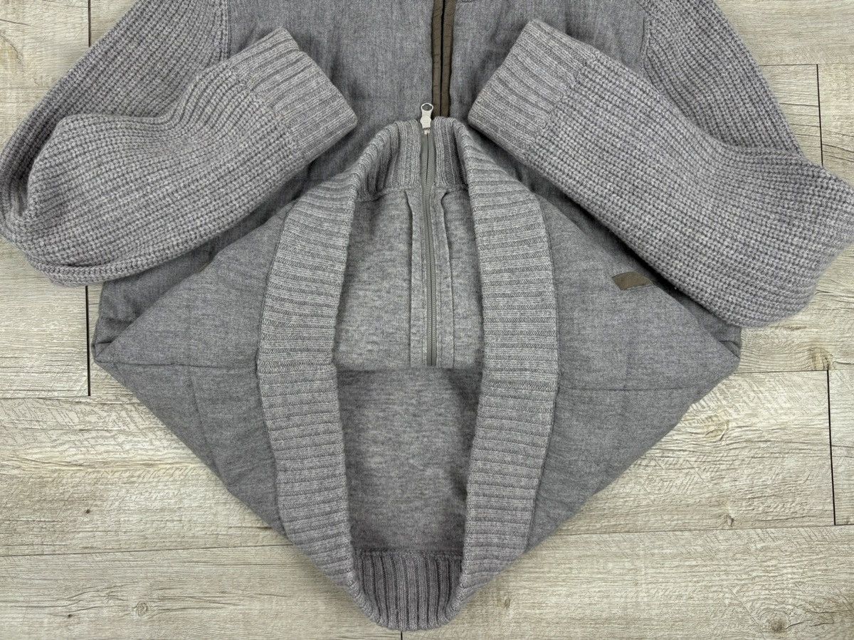 Gran Sasso Rare Sartorial Gran Sasso Knit Wool-Cashmere Down Jacket Full-Zip Cardigan Bomber Size US XL / EU 56 / 4 - 15 Thumbnail