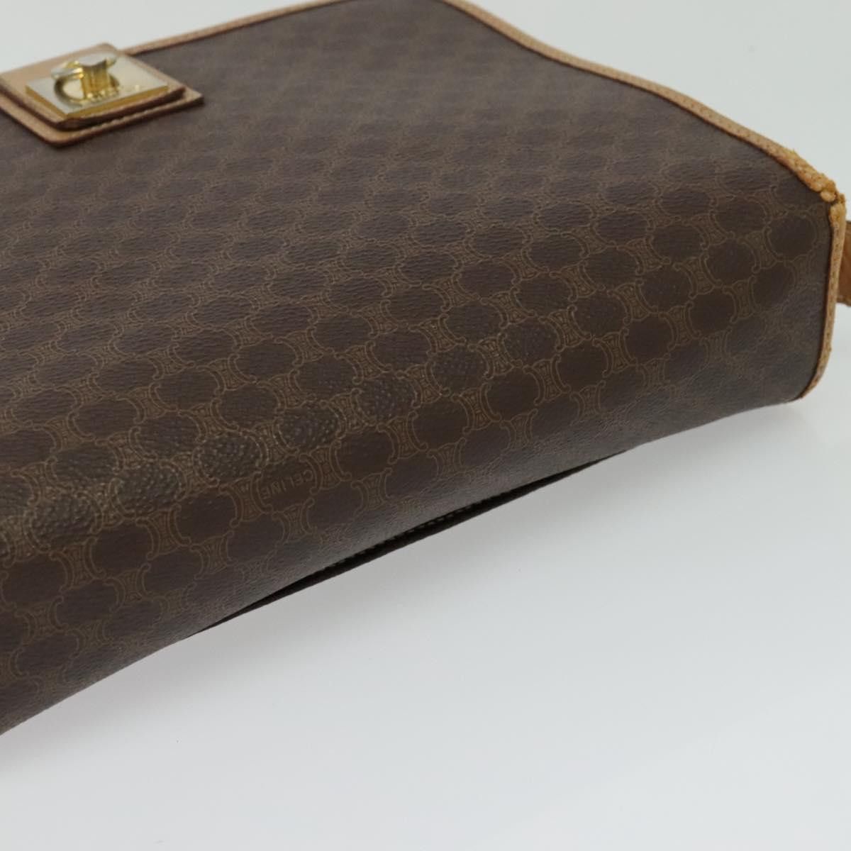 Celine CELINE Macadam Canvas Shoulder Bag Pvc Leather Brown Gold Size ONE SIZE - 6 Thumbnail