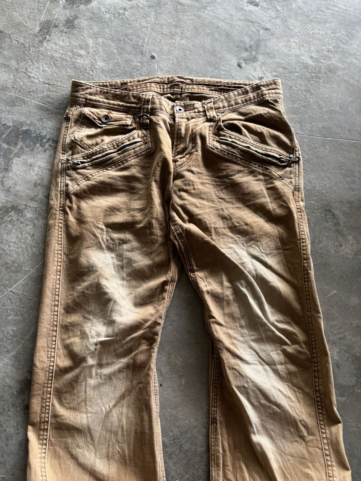 Japanese Brand nicole club for men washed faded khakis brown japanese punk Size US 32 / EU 48 - 2 Thumbnail