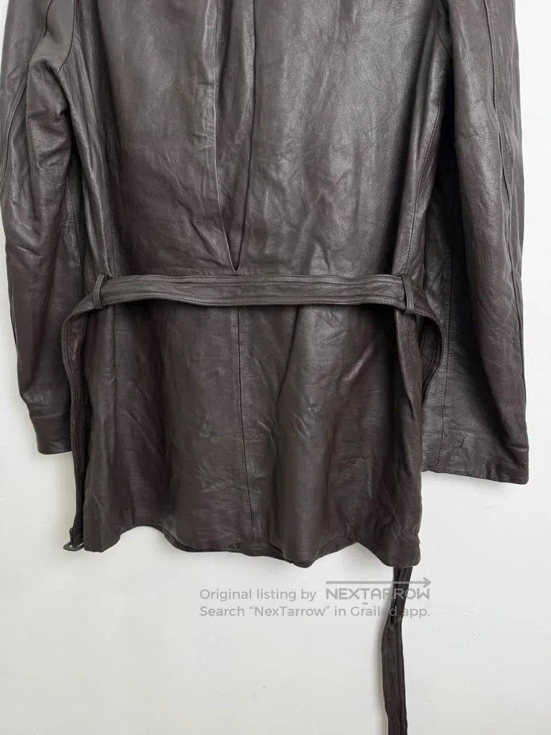 Yohji Yamamoto YOHJI YAMAMOTO Sheepskin brown belt leather coat Size US XL / EU 56 / 4 - 7 Thumbnail