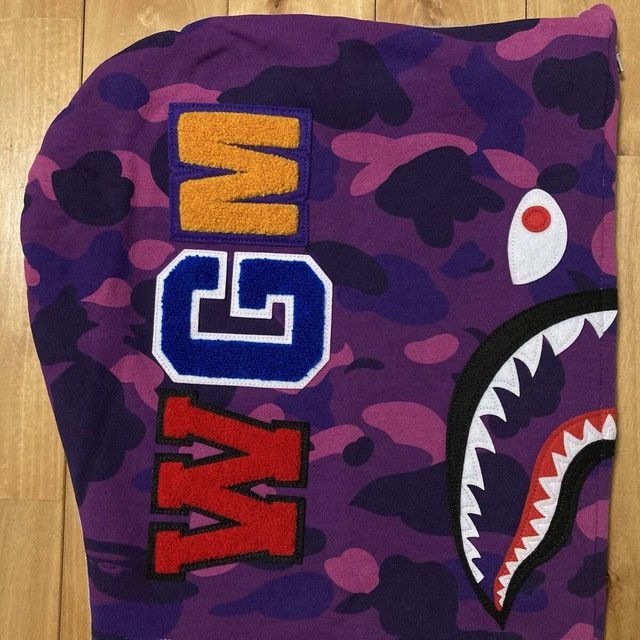 Bape 🔥3XL🔥 BAPE Purple Camo Shark Full Zip Hoodie a bathing ape Size US XXL / EU 58 / 5 - 4 Thumbnail
