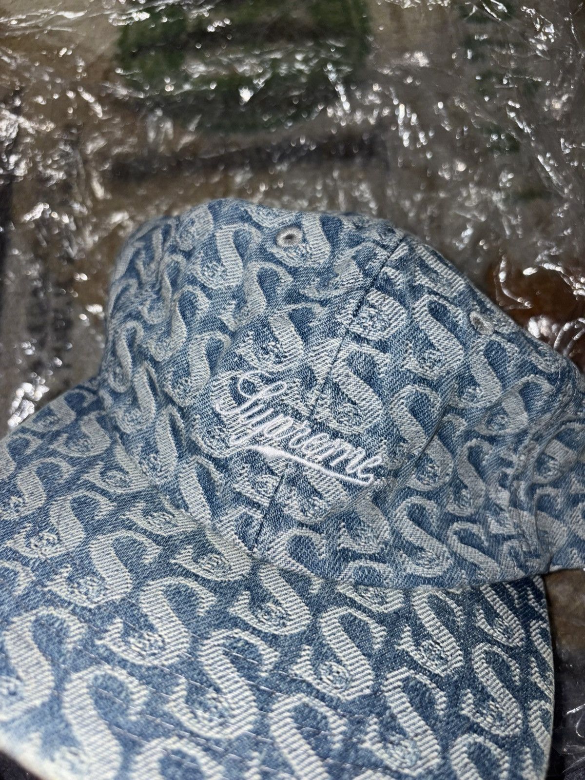Supreme Supreme Monogram Denim 6-Panel Hat 2021 Size ONE SIZE - 2 Thumbnail