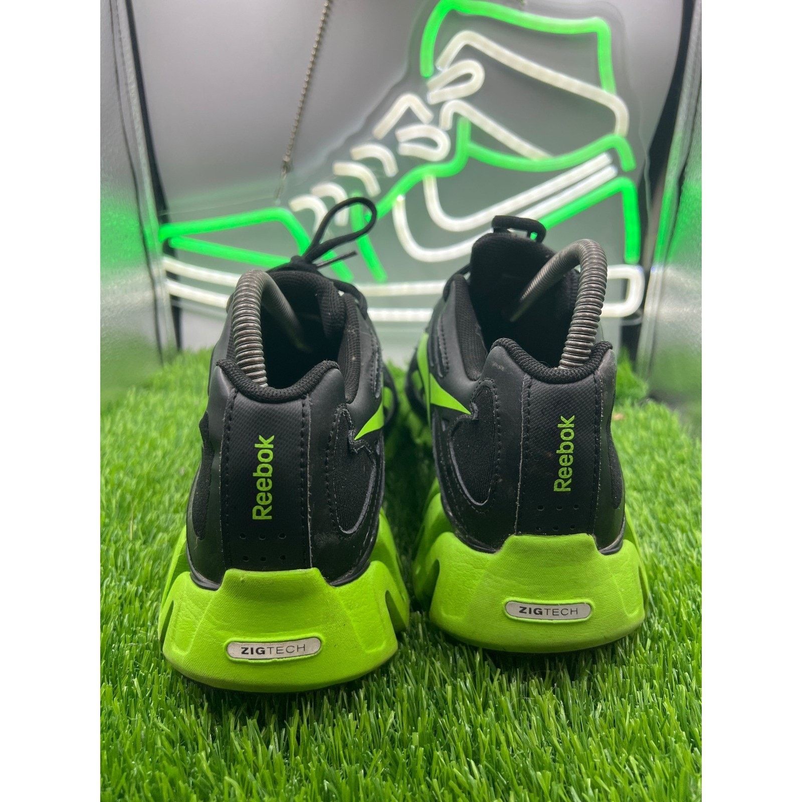 Reebok Reebok ZigTech Running Shoes Men's Black Green 6.5 W 8 Size US 6.5 / EU 39-40 - 3 Thumbnail