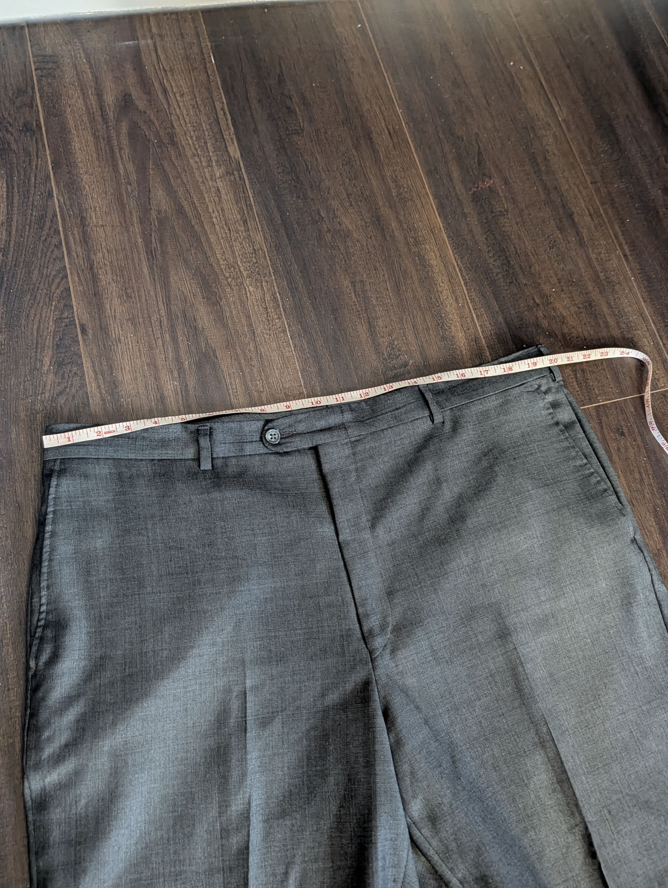 Hickey Freeman LORO PIANA 2pc Super 150s Worsted Wool gray suit Size 46R - 18 Thumbnail