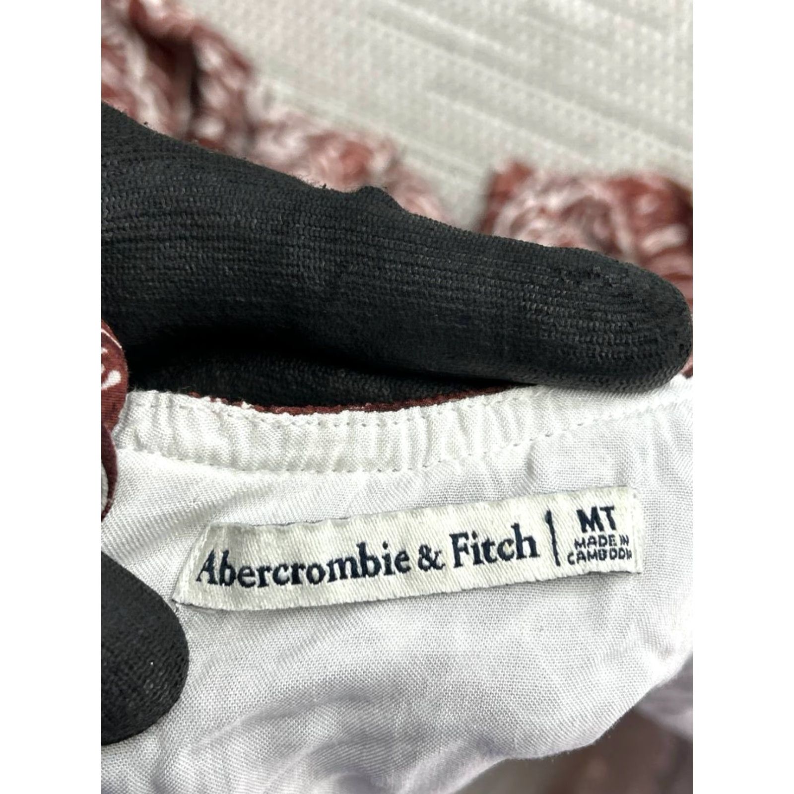 Abercrombie & Fitch Abercrombie & Fitch Dress Womens Medium Tall Brown White Floral Midi Sleeveless Cowl Neck Pullover Casual Linen Lined Summer Spring Vintage No Size M / US 6-8 / IT 42-44 - 3 Thumbnail