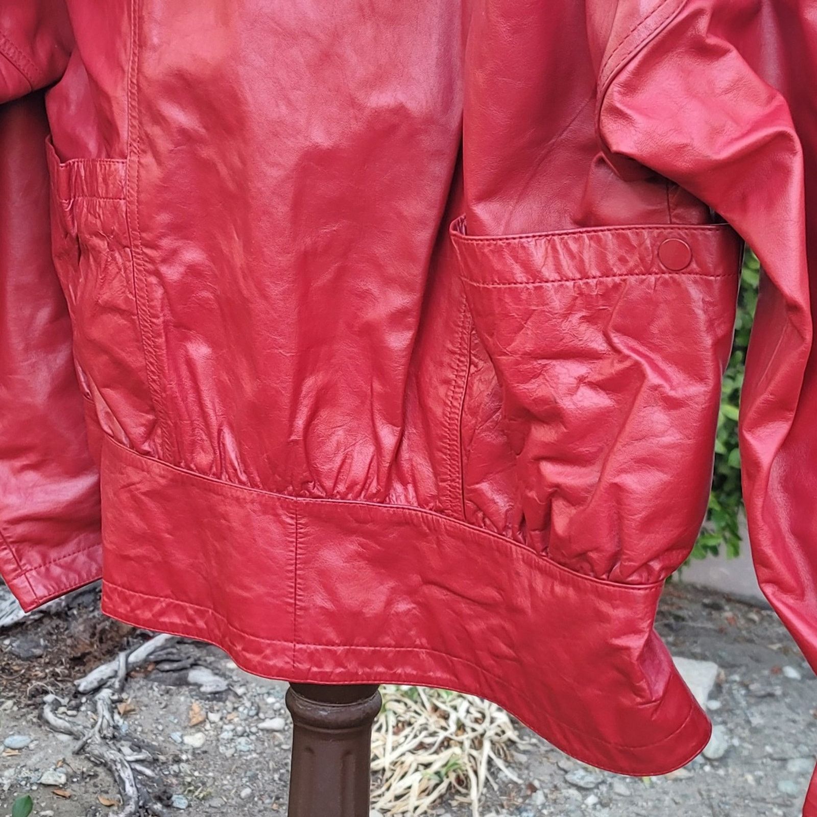 Wilsons Leather Vtg Wilson's Suede & Leather Red Leather Jacket Size L / US 10 / IT 46 - 6 Thumbnail