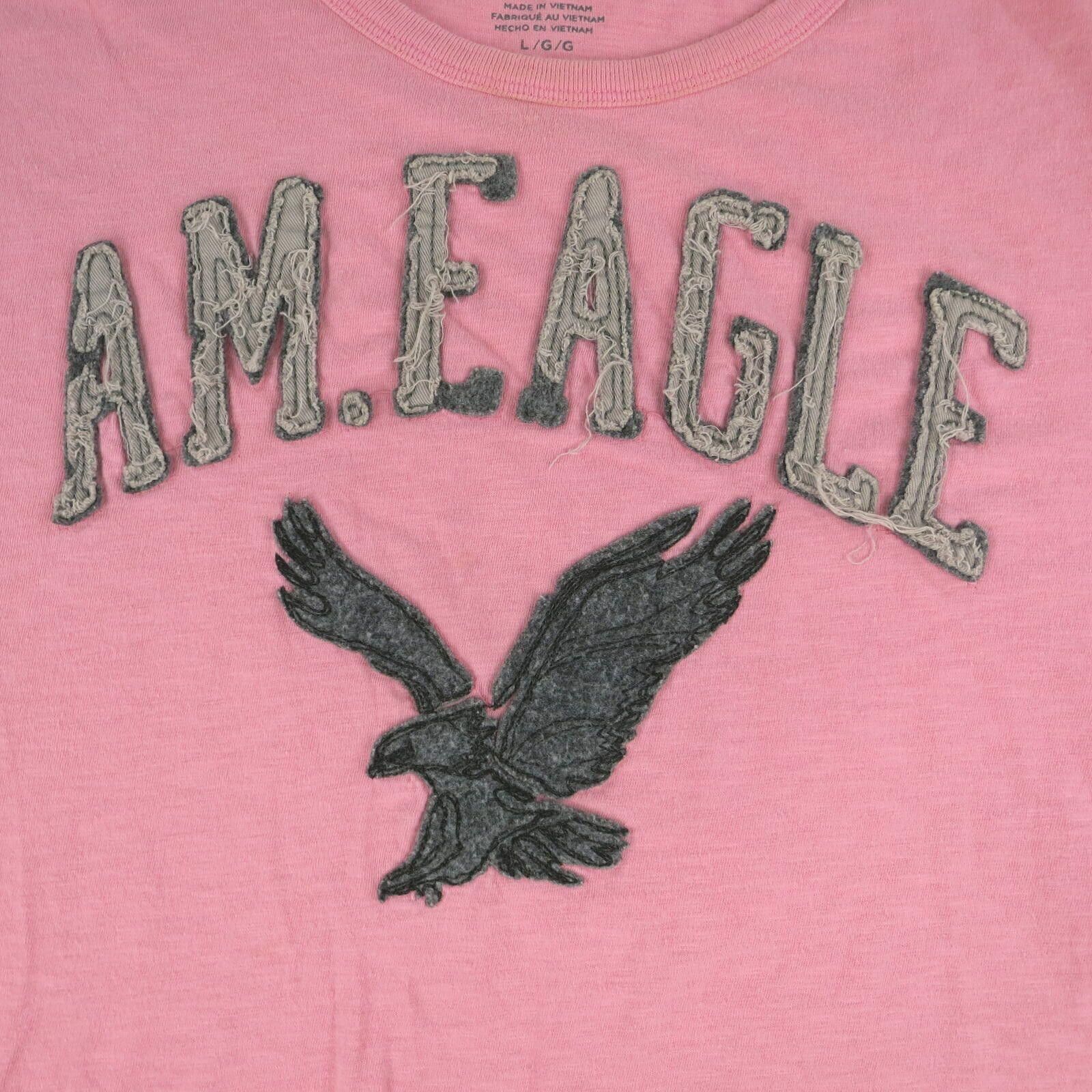 American Eagle Outfitters American Eagle Pink Graphic T-Shirt with Eagle Patch Mens L Size US L / EU 52-54 / 3 - 3 Thumbnail