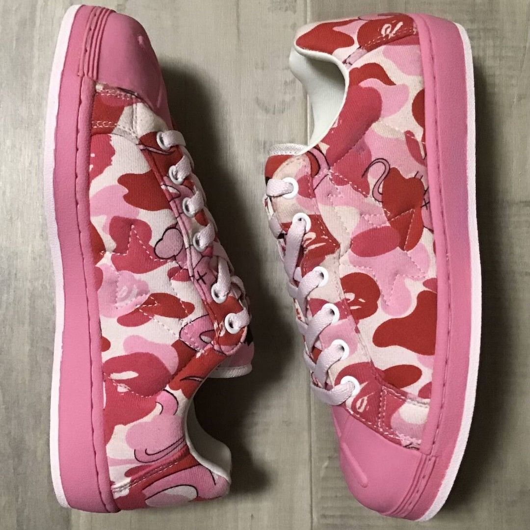 Bape × Kaws × Nigo KAWS ULTRA SKULL STA sneakers BAPE STA ABC camo Pink NIGO Size US 8.5 / EU 41-42 - 4 Thumbnail