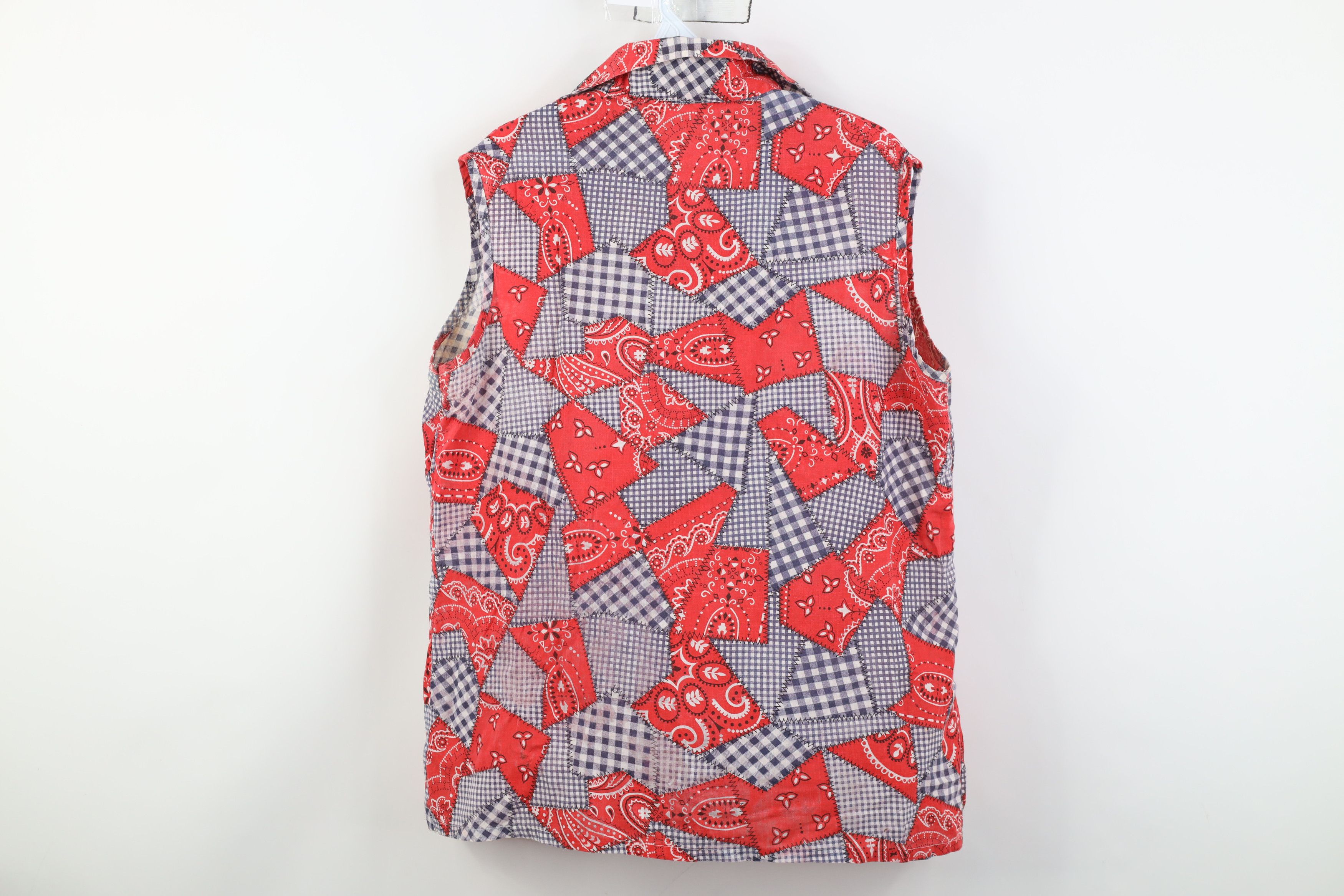 Vintage Vintage 70s Streetwear Western Bandana Sleeveless Shirt Size L / US 10 / IT 46 - 10 Thumbnail
