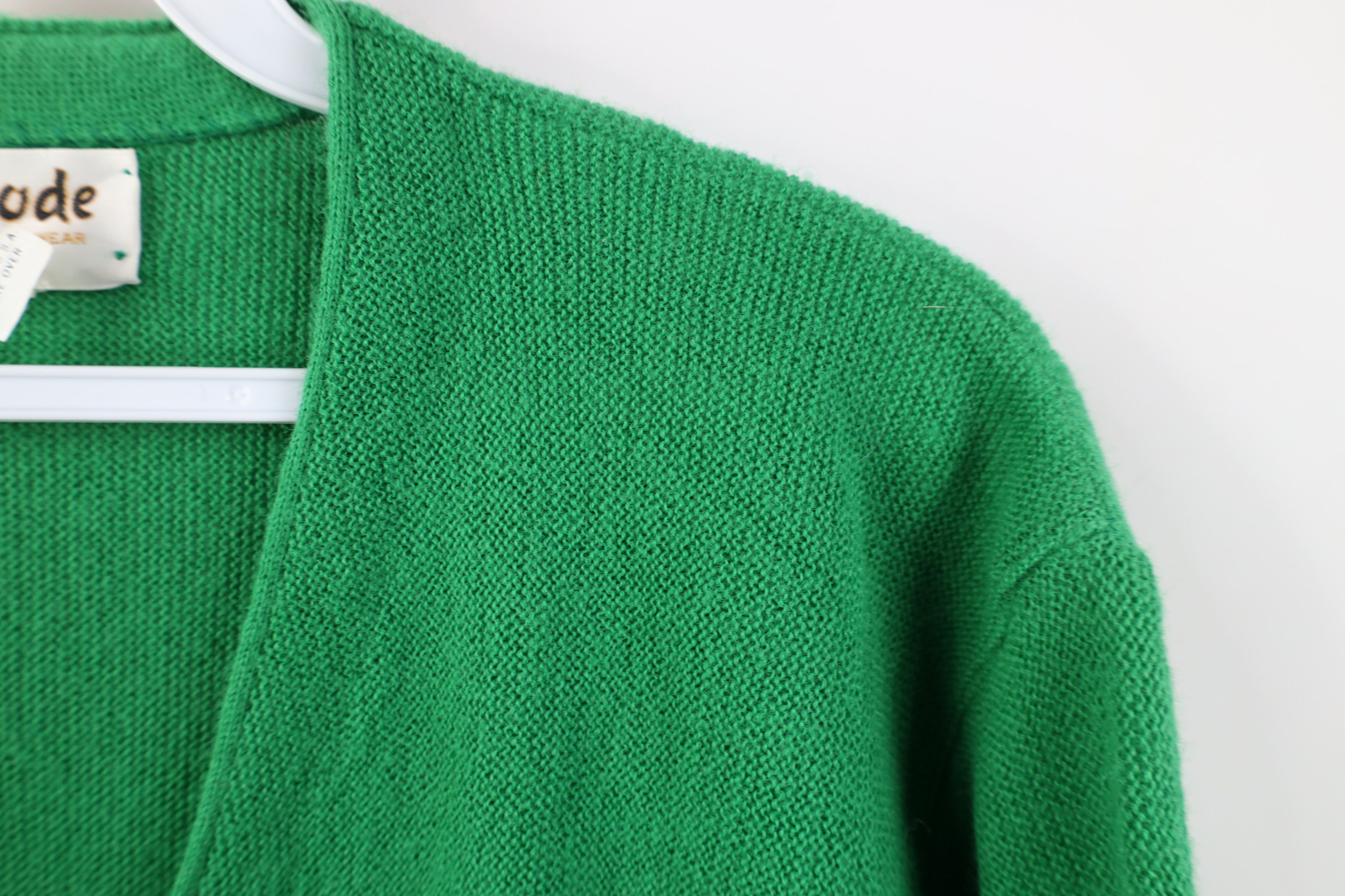 Vintage Vintage 70s Streetwear Cobain Cardigan Sweater Green USA Size US S / EU 44-46 / 1 - 6 Thumbnail