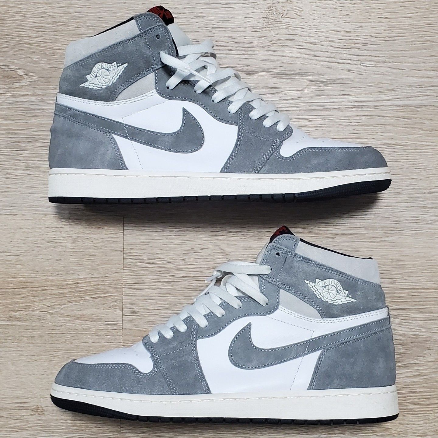 Jordan Brand × Nike Air Jordan 1 Retro OG High Washed Black Pre Owned VNDS Size US 13 / EU 46 - 3 Thumbnail