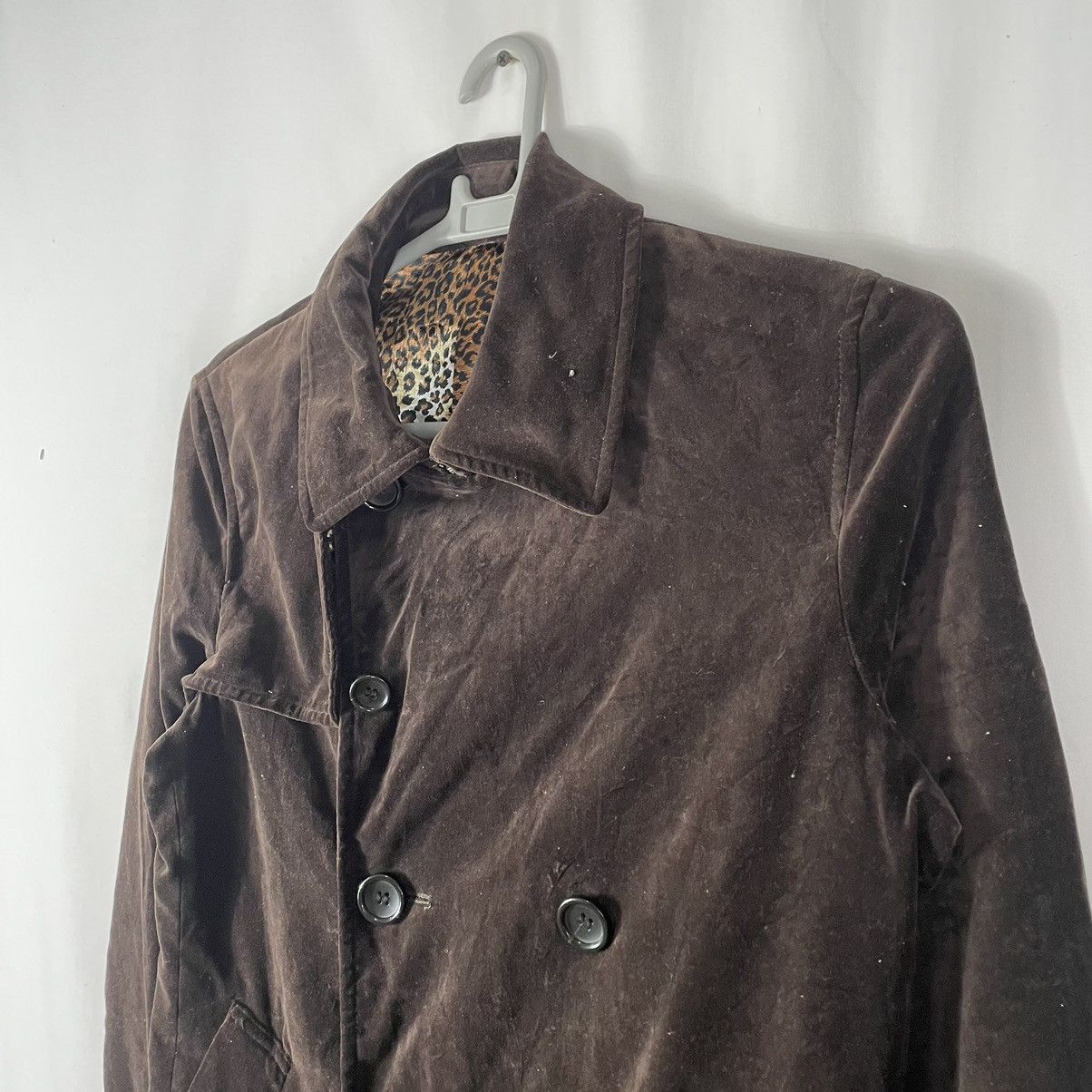 🔥Sick🔥🇯🇵PPFM Leopard Sedi Punk Styles Velvet Long Coat Jacket